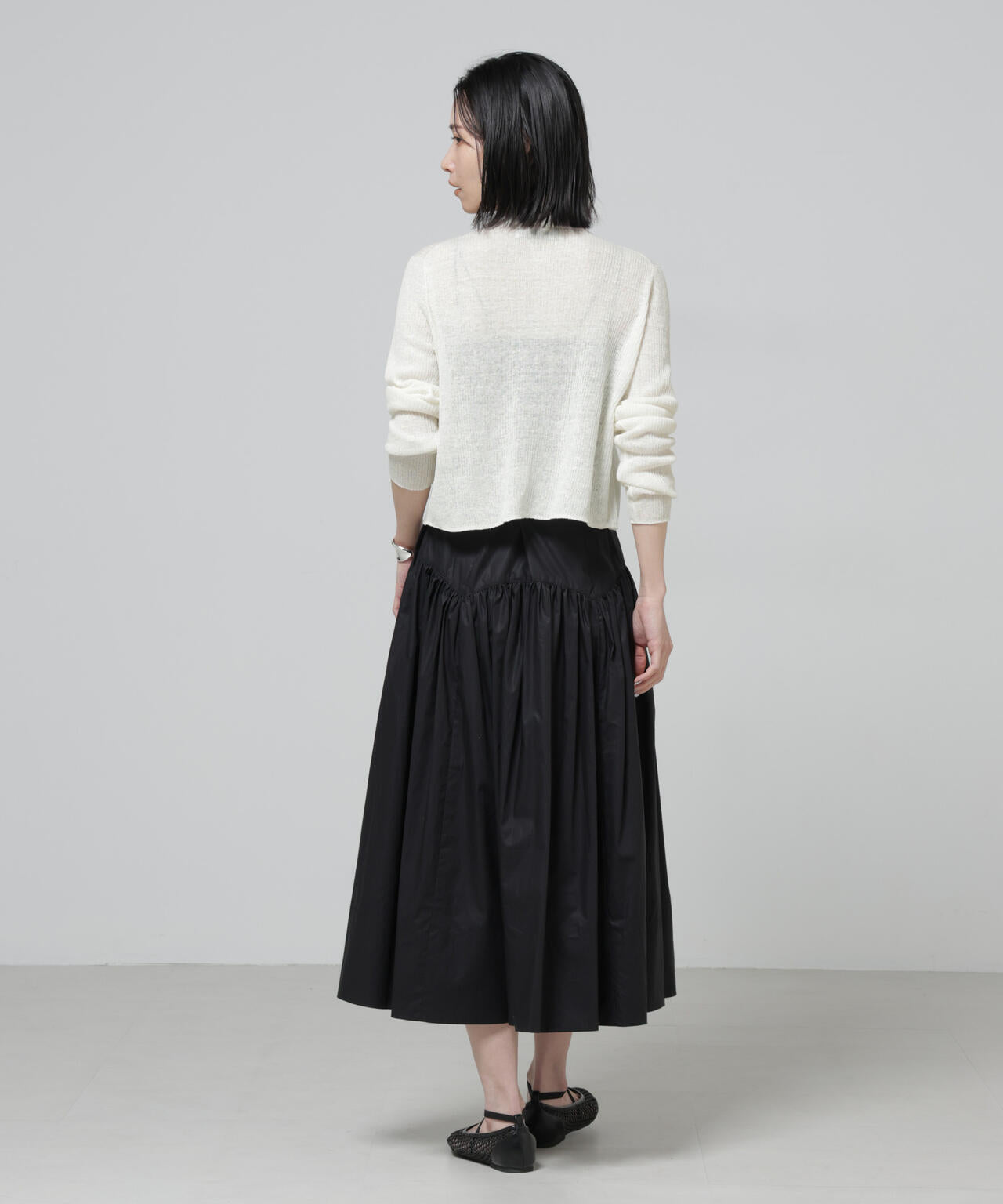 European Flax リブカーディガン