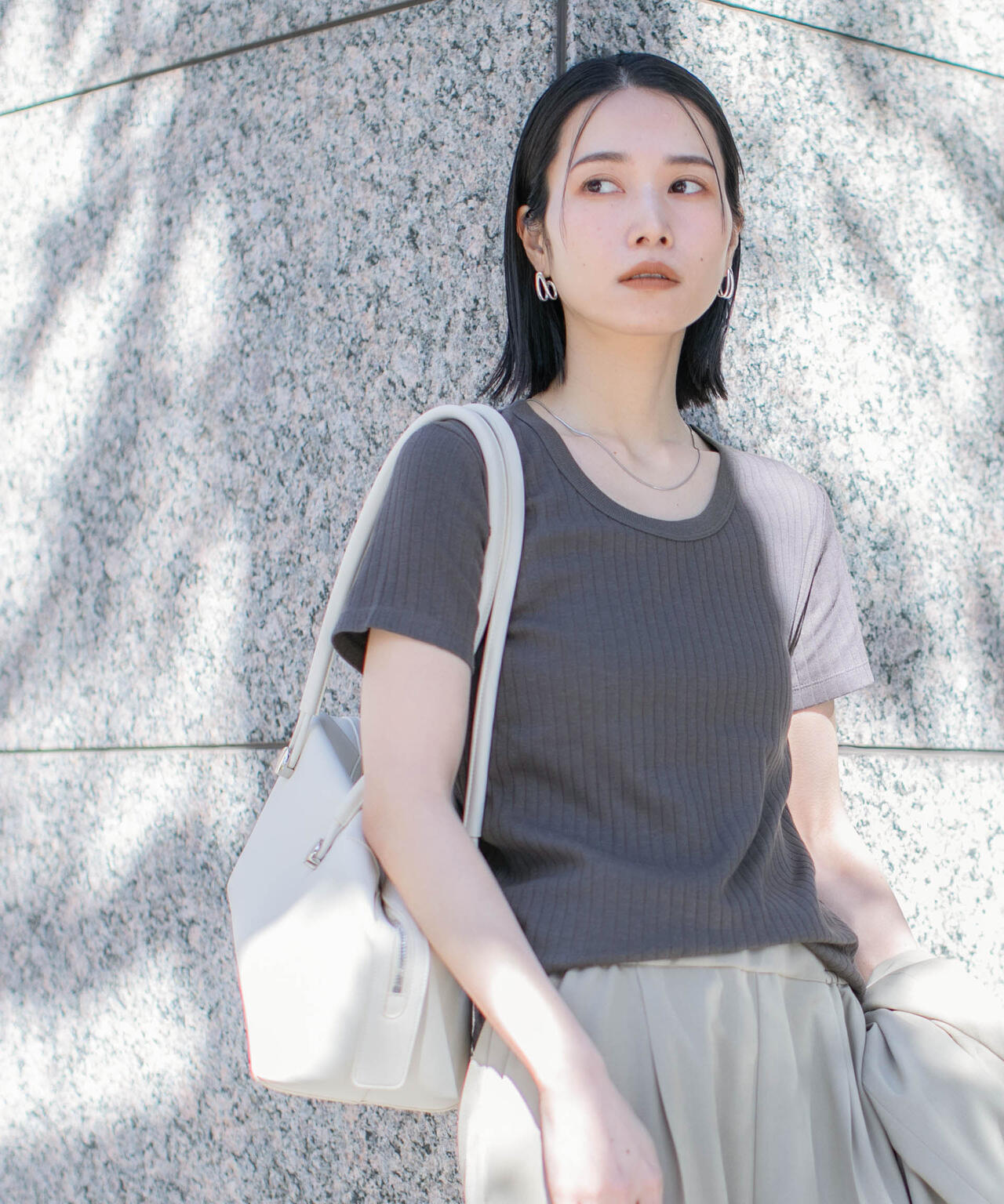 Anti Soaked(R) 汗染み防止コンパクトリブTシャツ