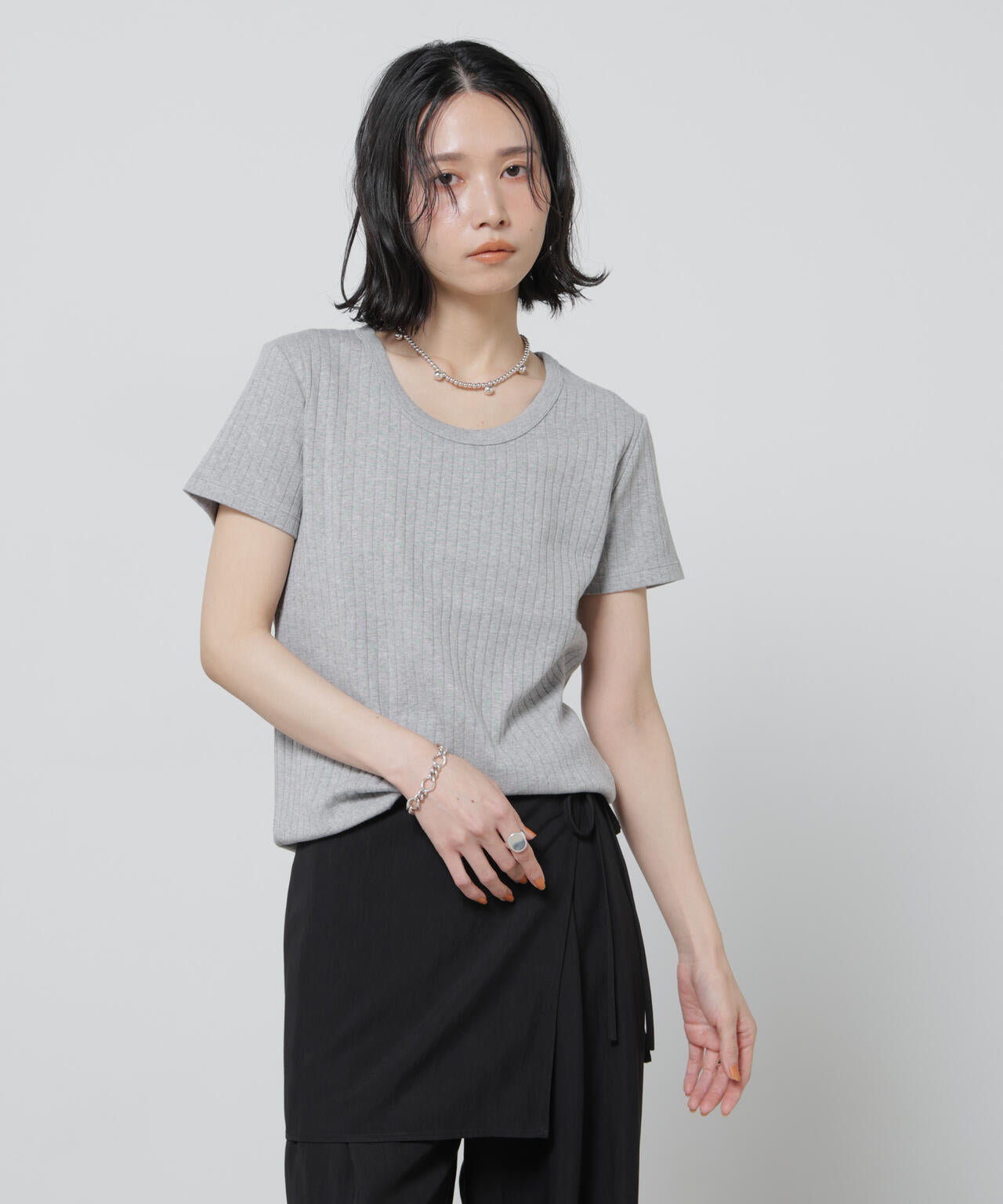 Anti Soaked(R) 汗染み防止コンパクトリブTシャツ