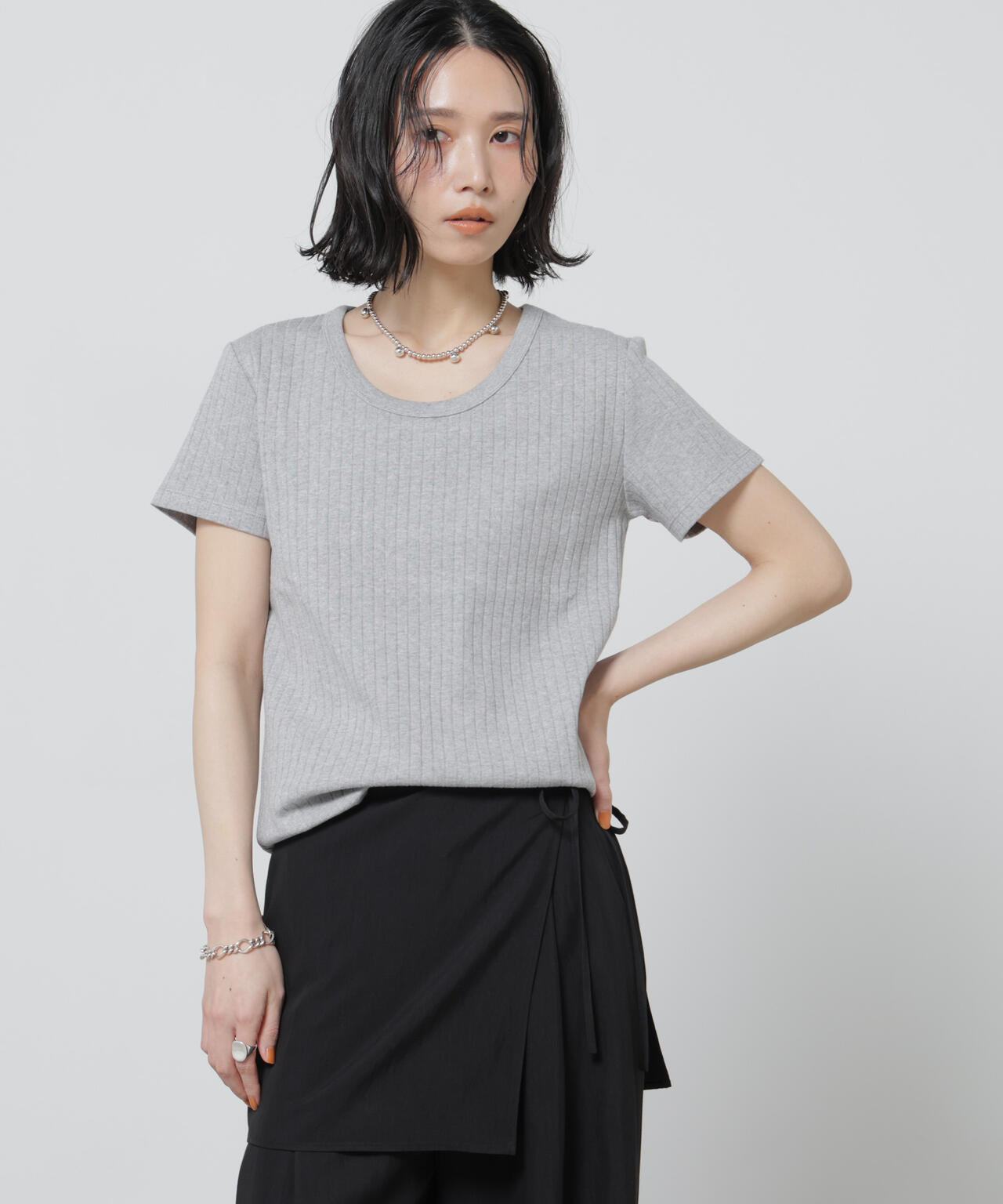 Anti Soaked(R) 汗染み防止コンパクトリブTシャツ