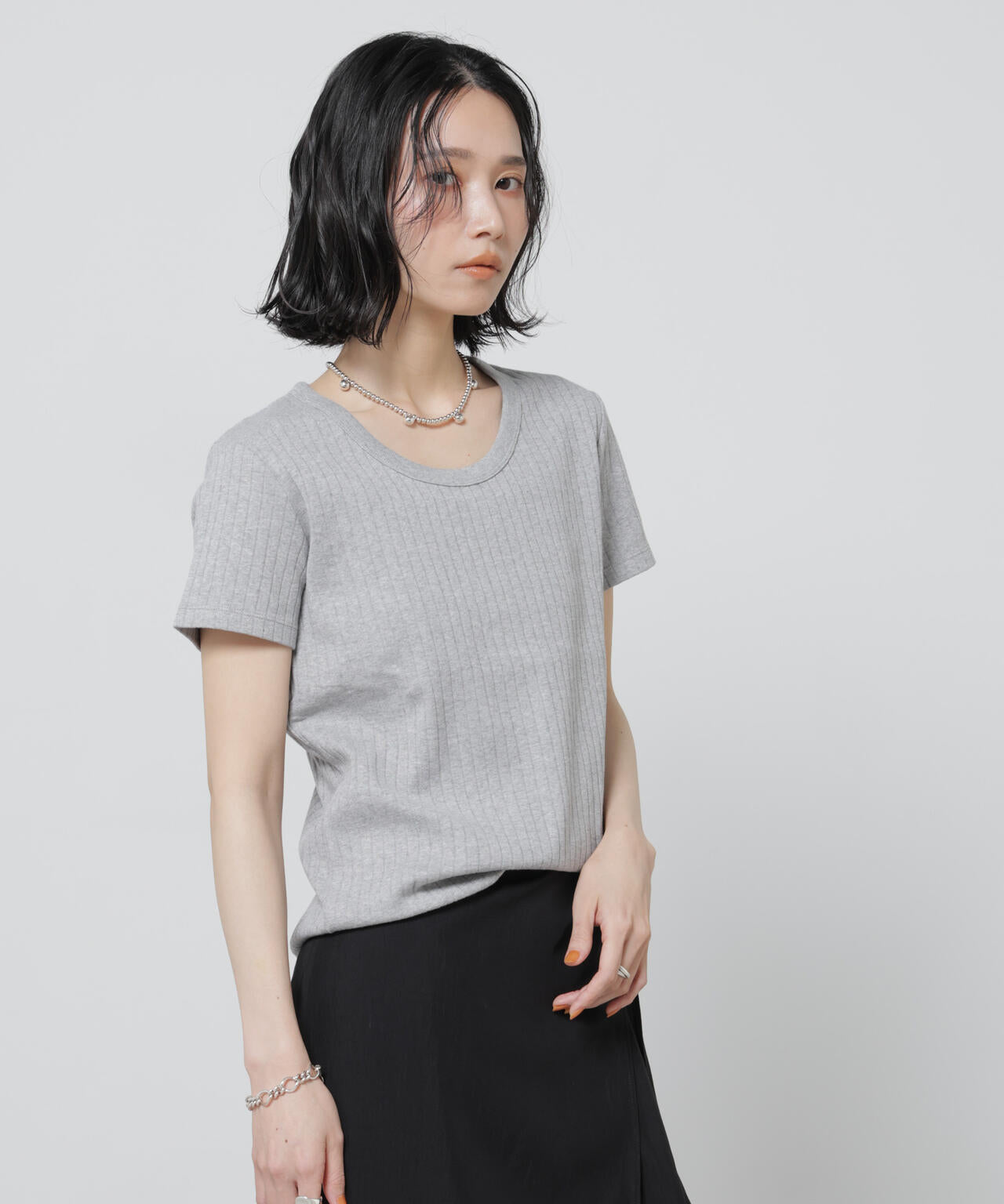 Anti Soaked(R) 汗染み防止コンパクトリブTシャツ