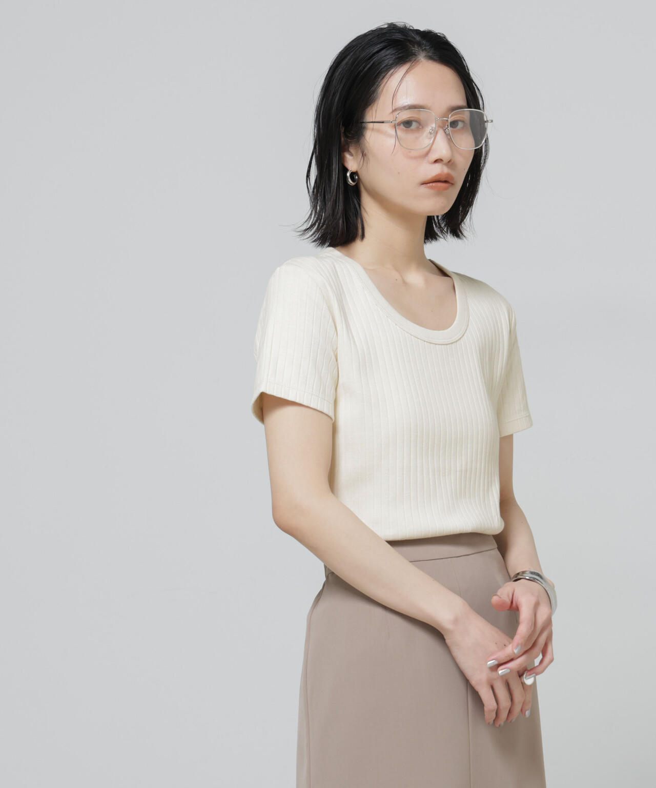 Anti Soaked(R) 汗染み防止コンパクトリブTシャツ
