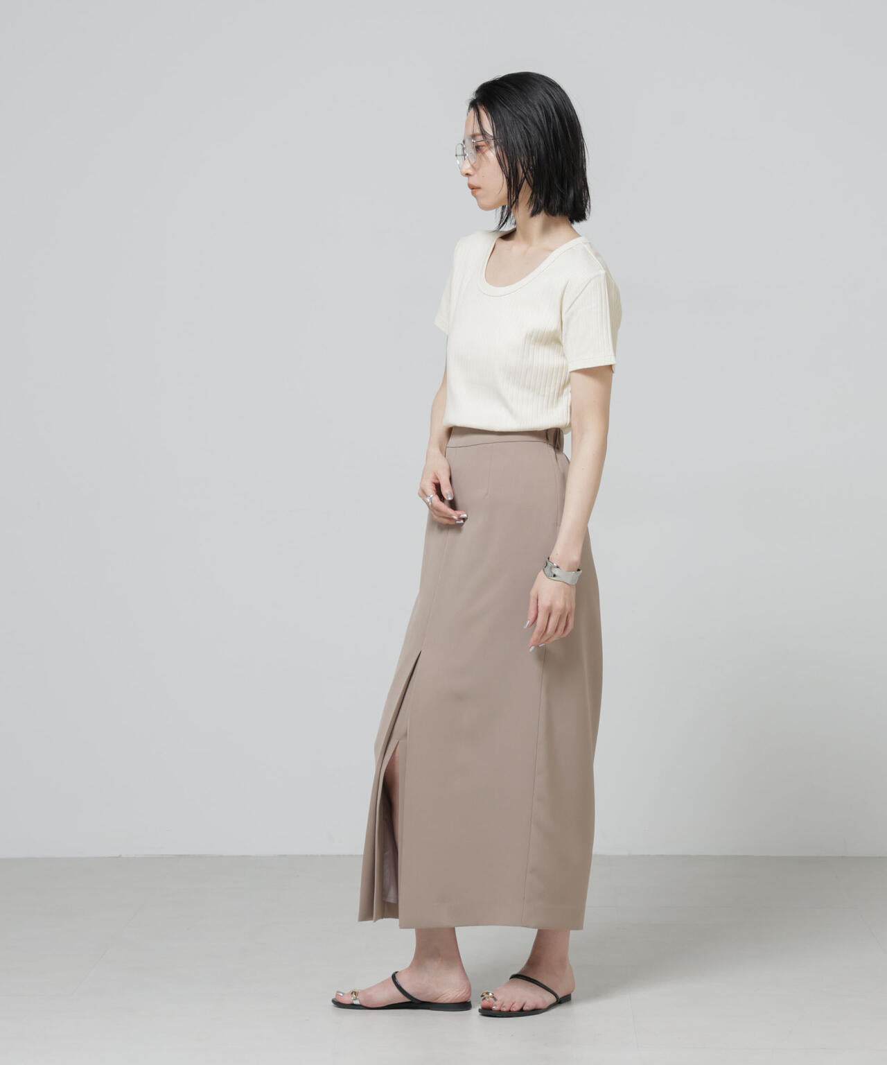 Anti Soaked(R) 汗染み防止コンパクトリブTシャツ