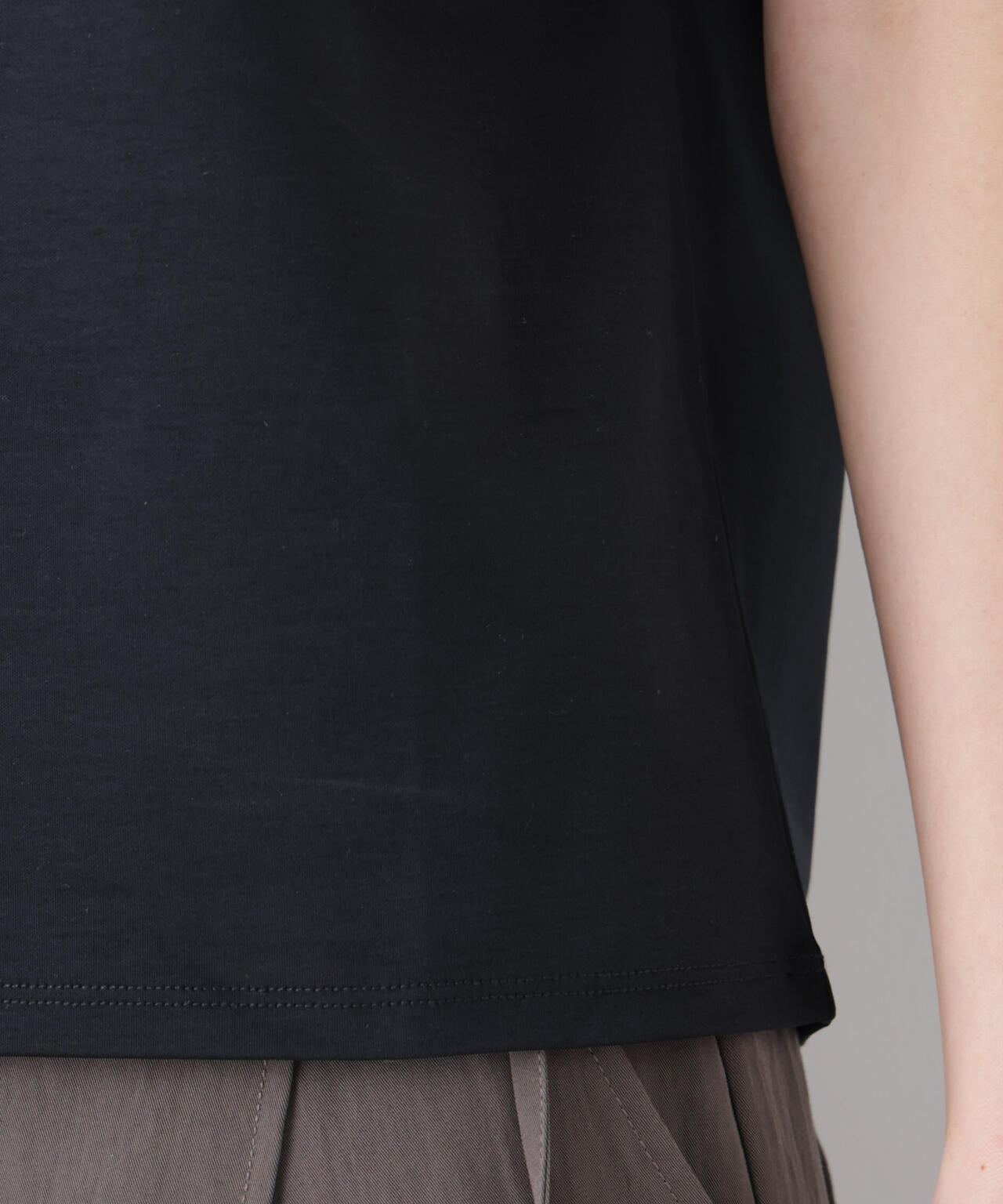 DressT/シルケットスムースVネックソフトドルマンTシャツ