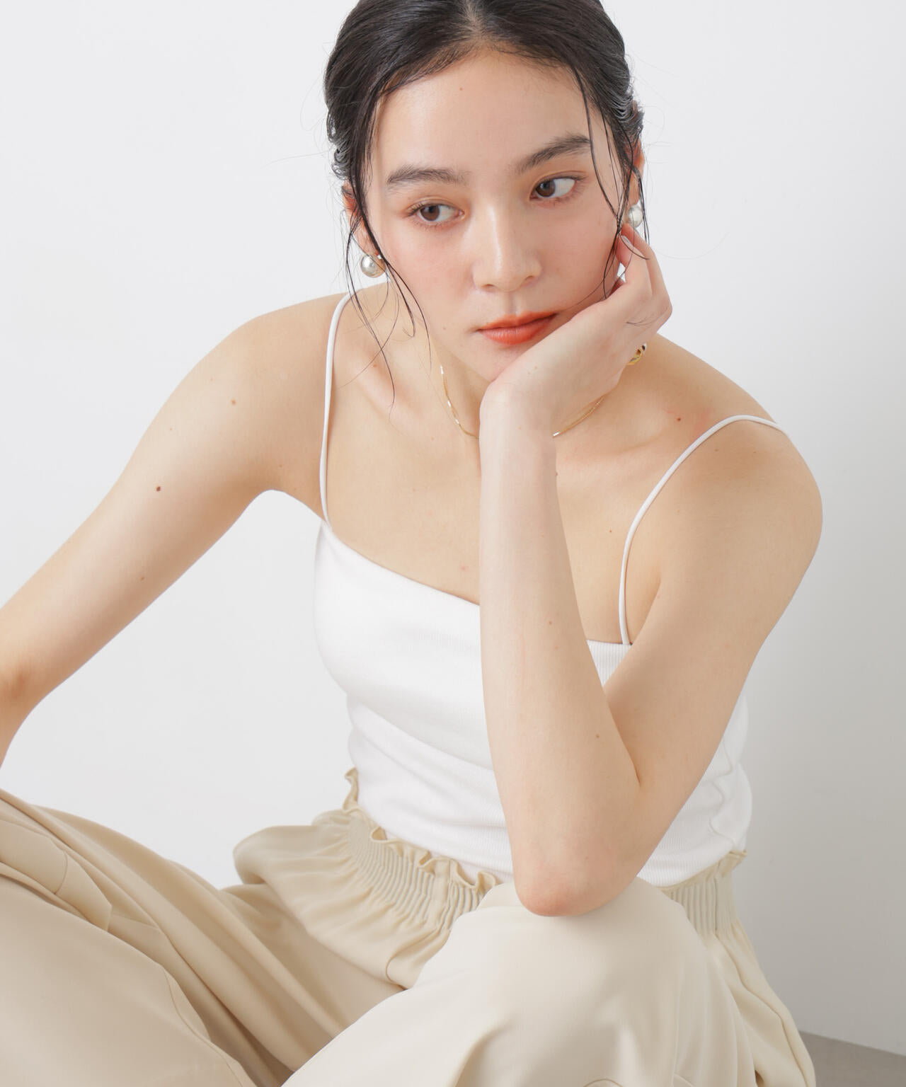 カップ付き2wayキャミベアトップ