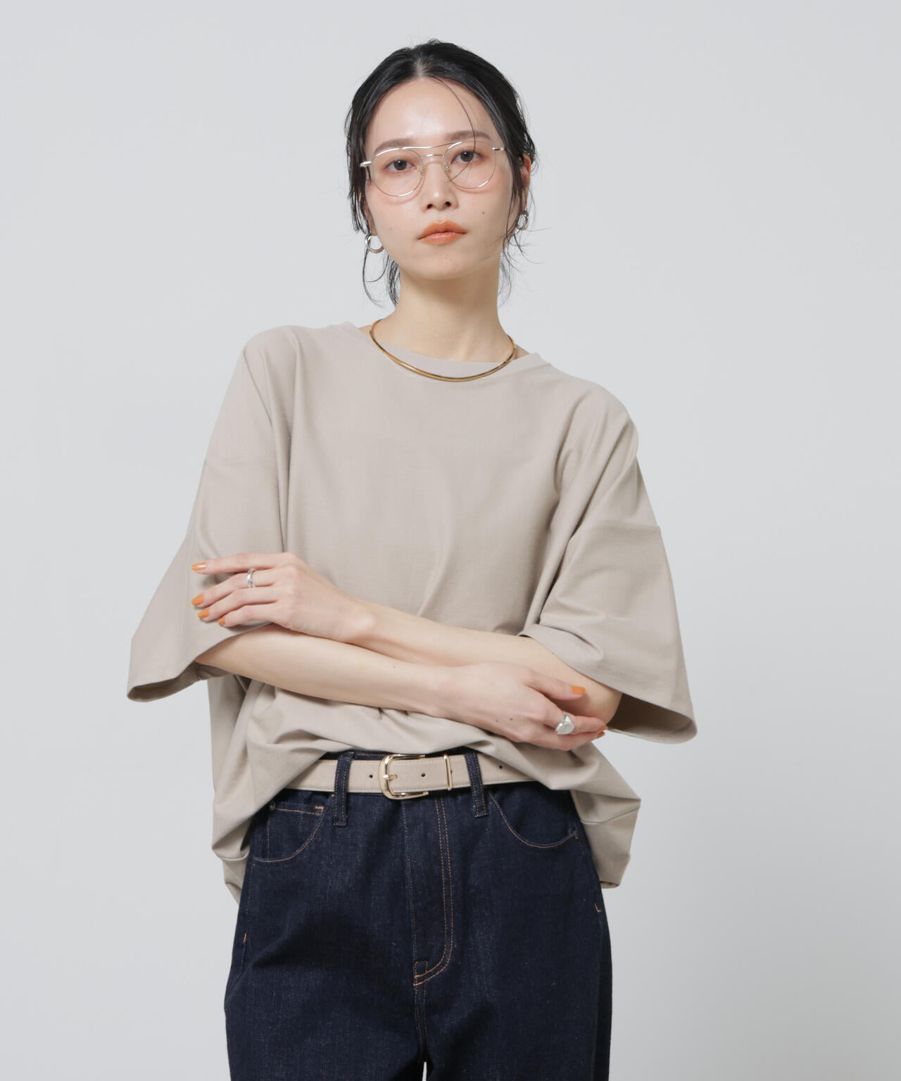「Meaningful Continuity」coveross(R)ツイル調冷感プレーティング天竺Tシャツ