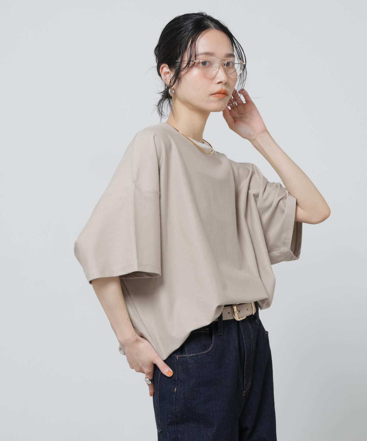 「Meaningful Continuity」coveross(R)ツイル調冷感プレーティング天竺Tシャツ