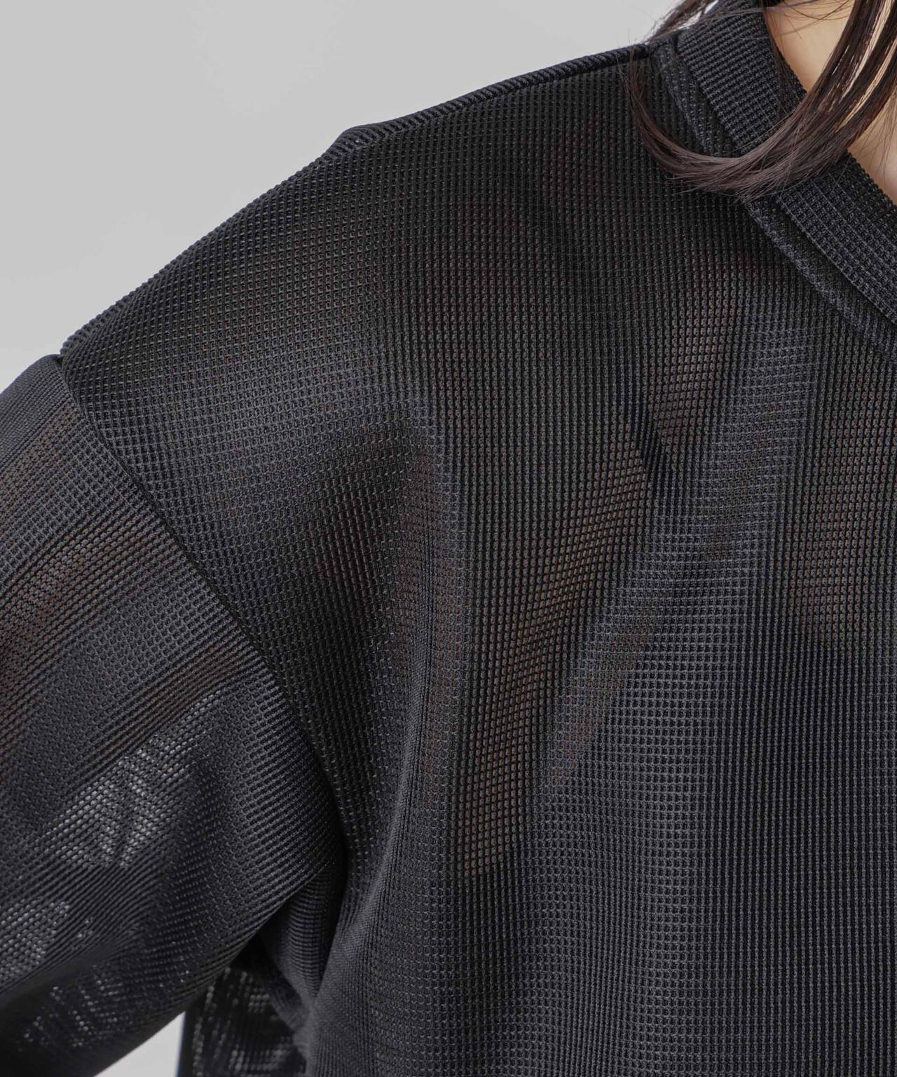 「STEVELOUR」シアーメッシュショートトップス(セットアップ可)