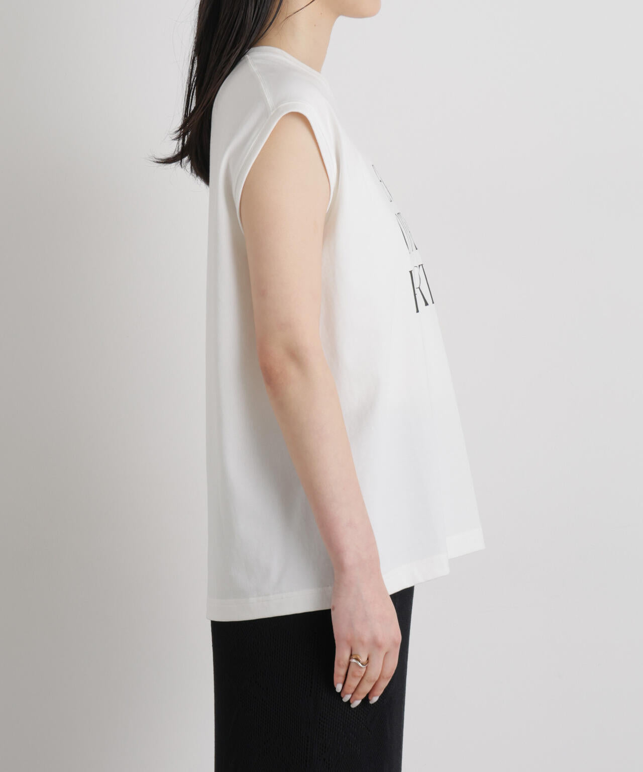 MINERALTEX(TM)ロゴプリントノースリーブTシャツ