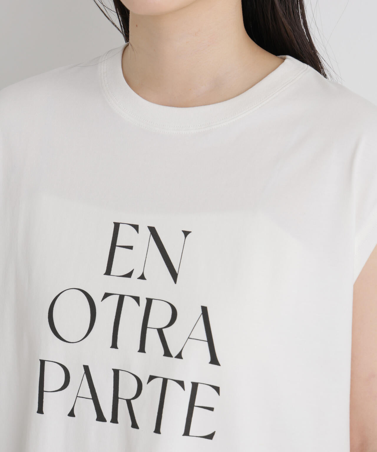 MINERALTEX(TM)ロゴプリントノースリーブTシャツ