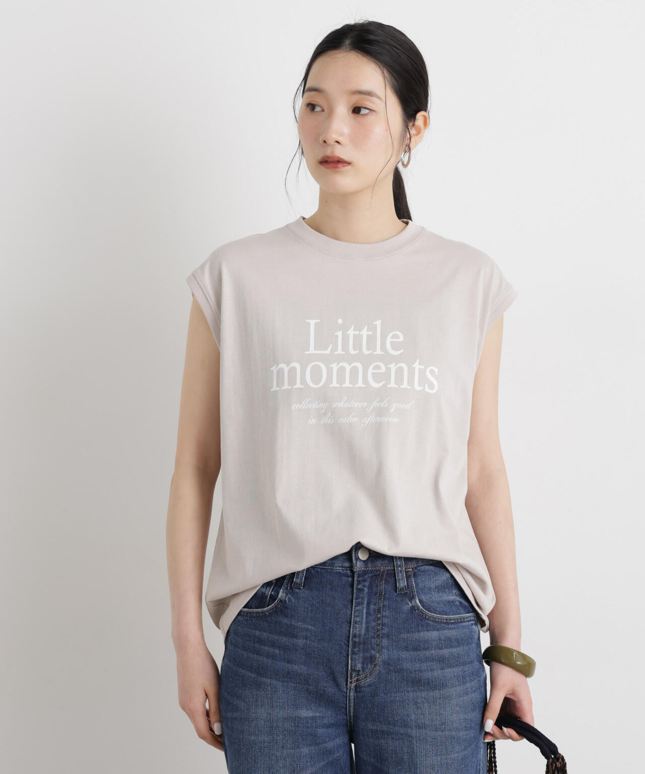 MINERALTEX(TM)ロゴプリントノースリーブTシャツ
