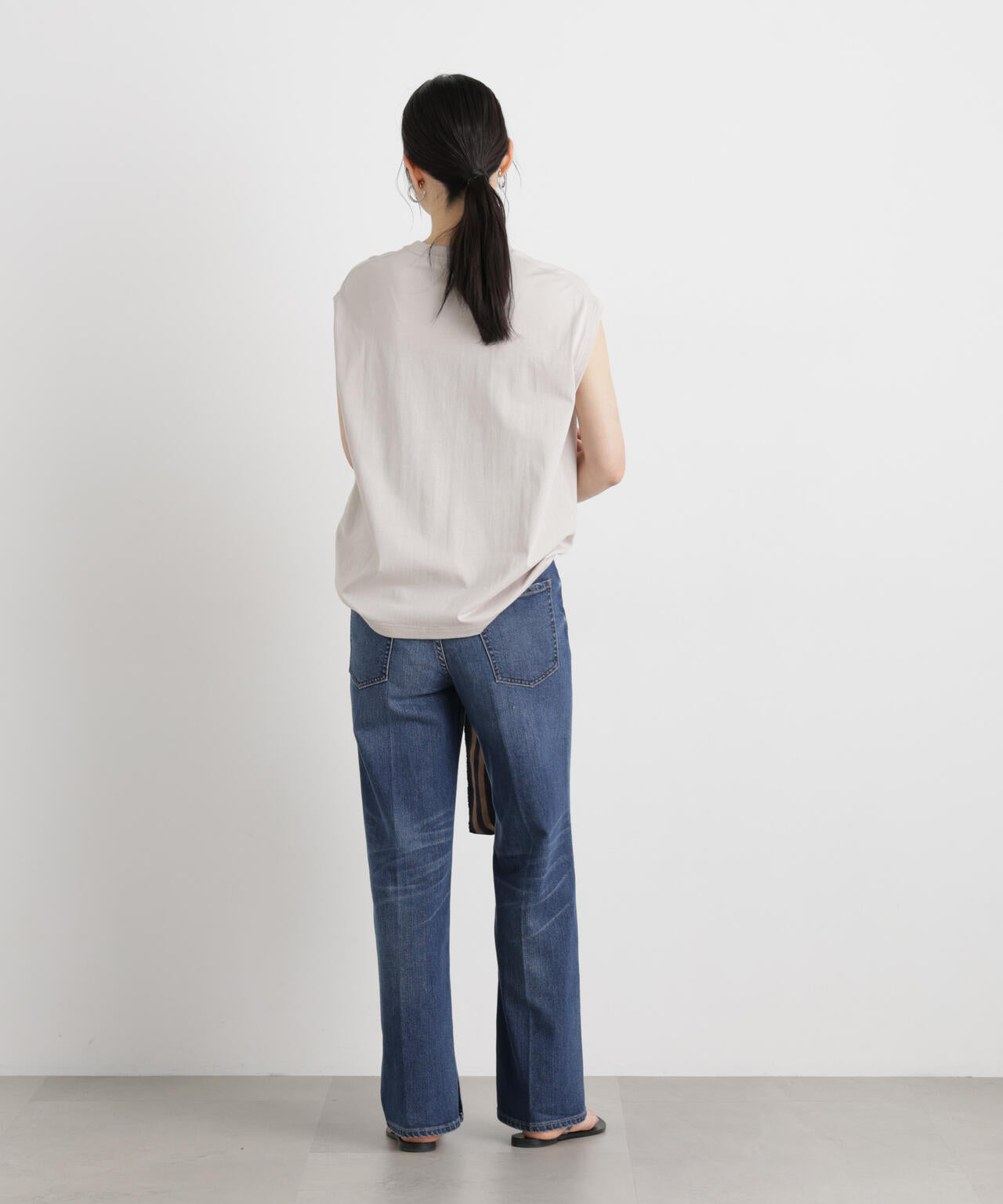 MINERALTEX(TM)ロゴプリントノースリーブTシャツ
