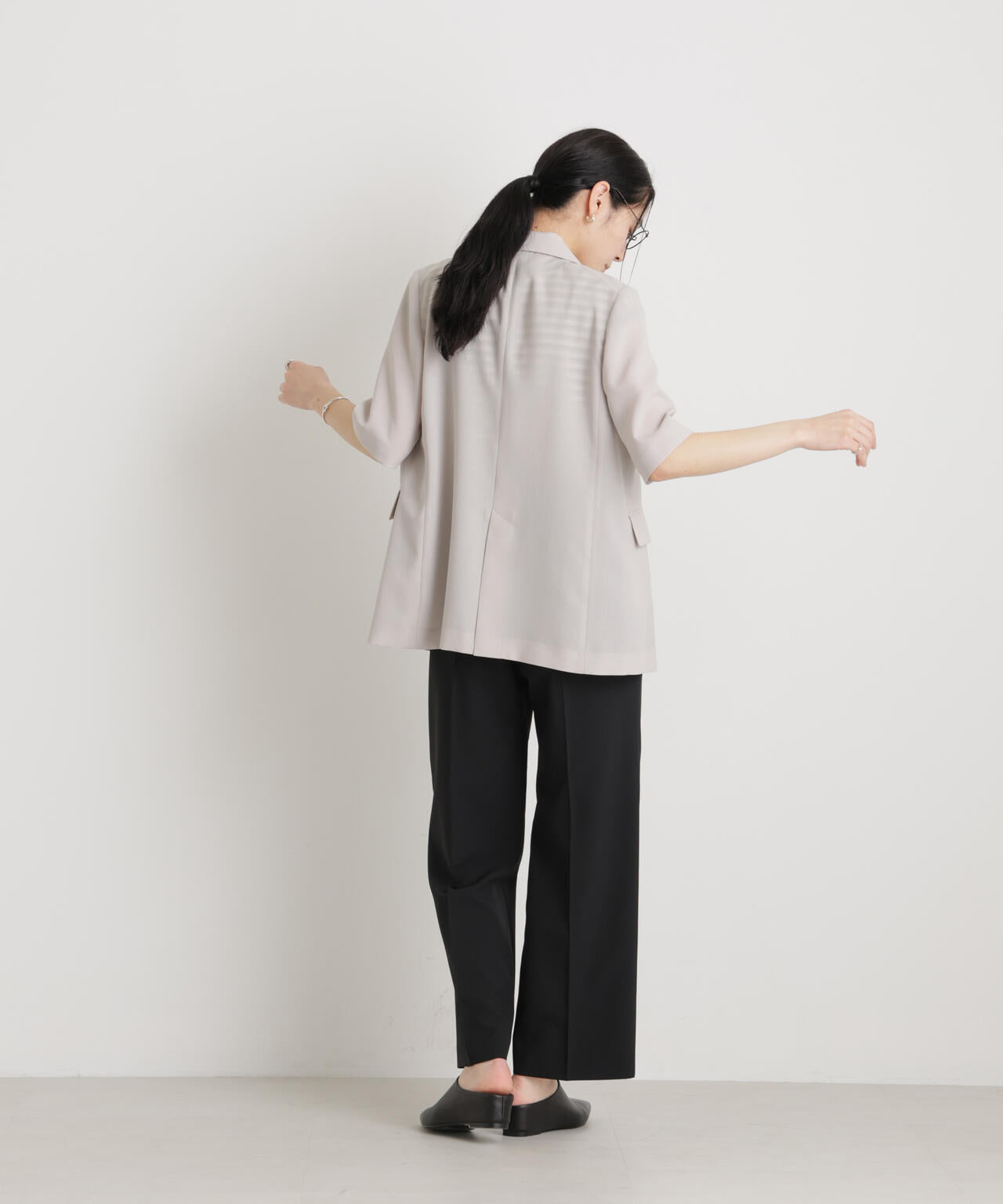 【GRACETEC】ライトファンクションタックセミワイドパンツ