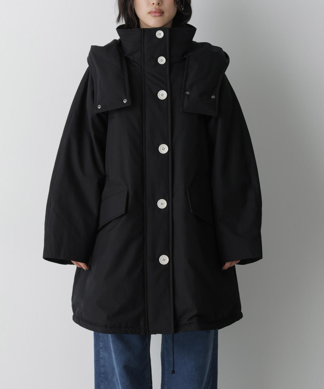 「STEVELOUR」「西川ダウン(R)」ファー付きコート
