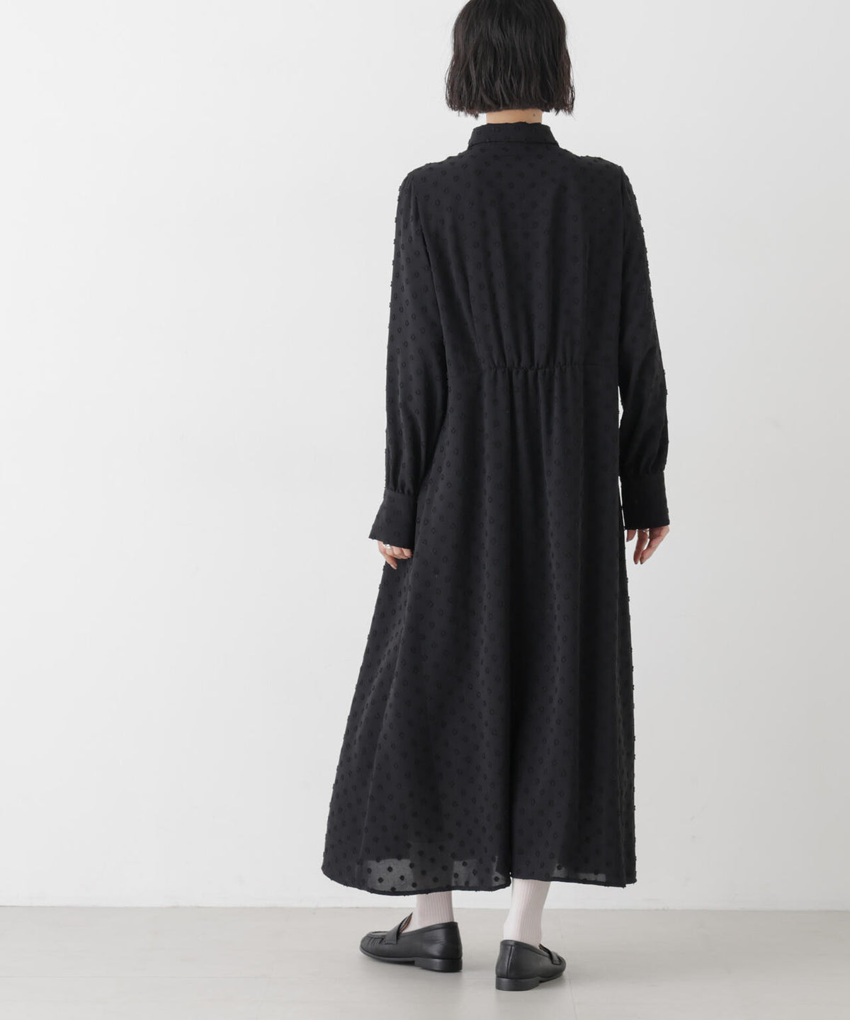 カットジャガードドットワンピース