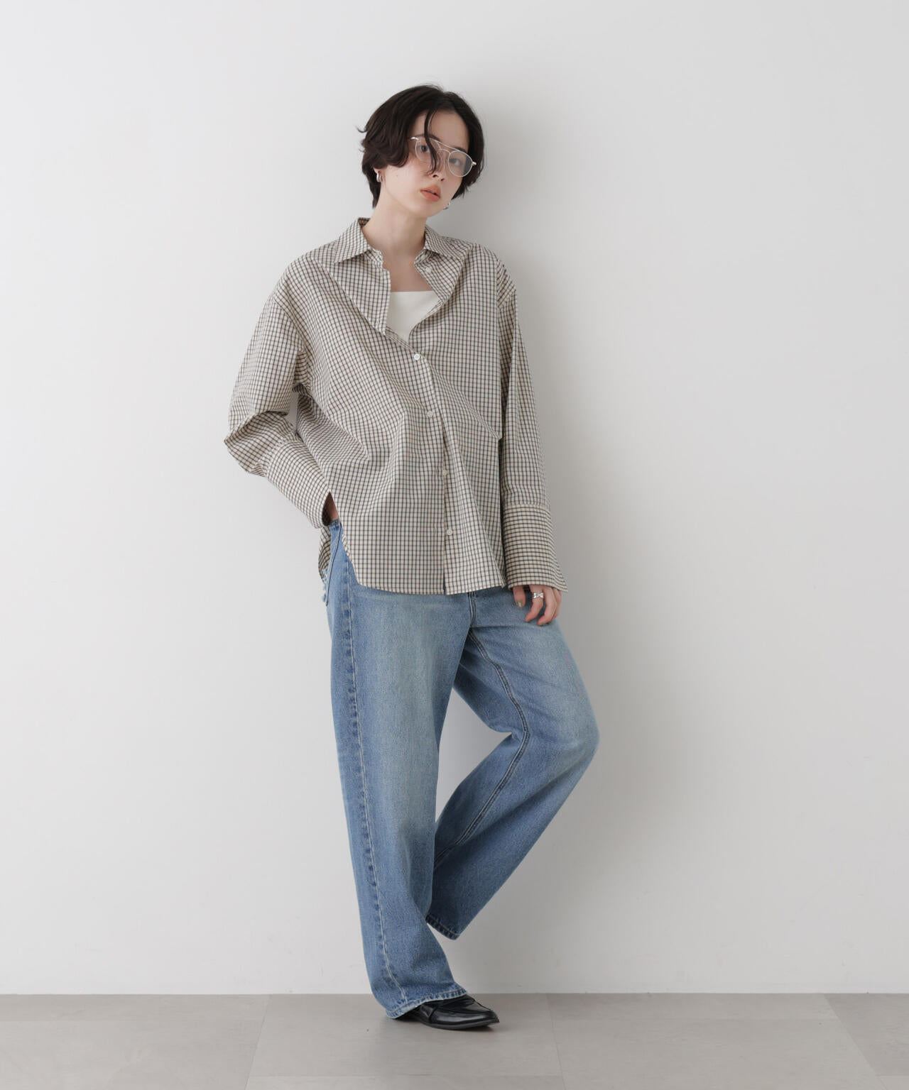 バックボタン2wayシャツ