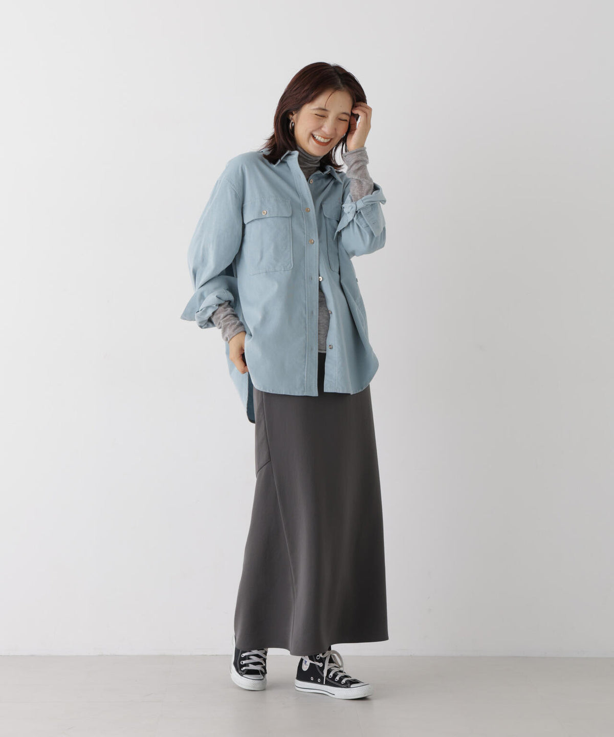 コーデュロイカシュクール2wayシャツ