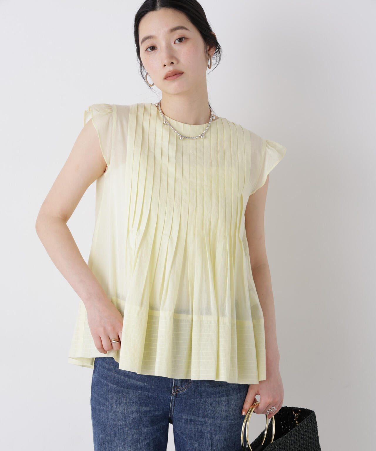 made in india タックステッチブラウス(セットアップ可)