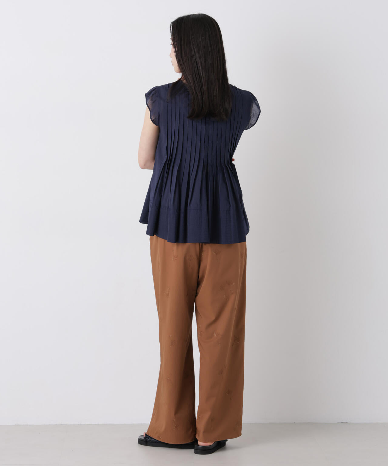 made in india タックステッチブラウス(セットアップ可)