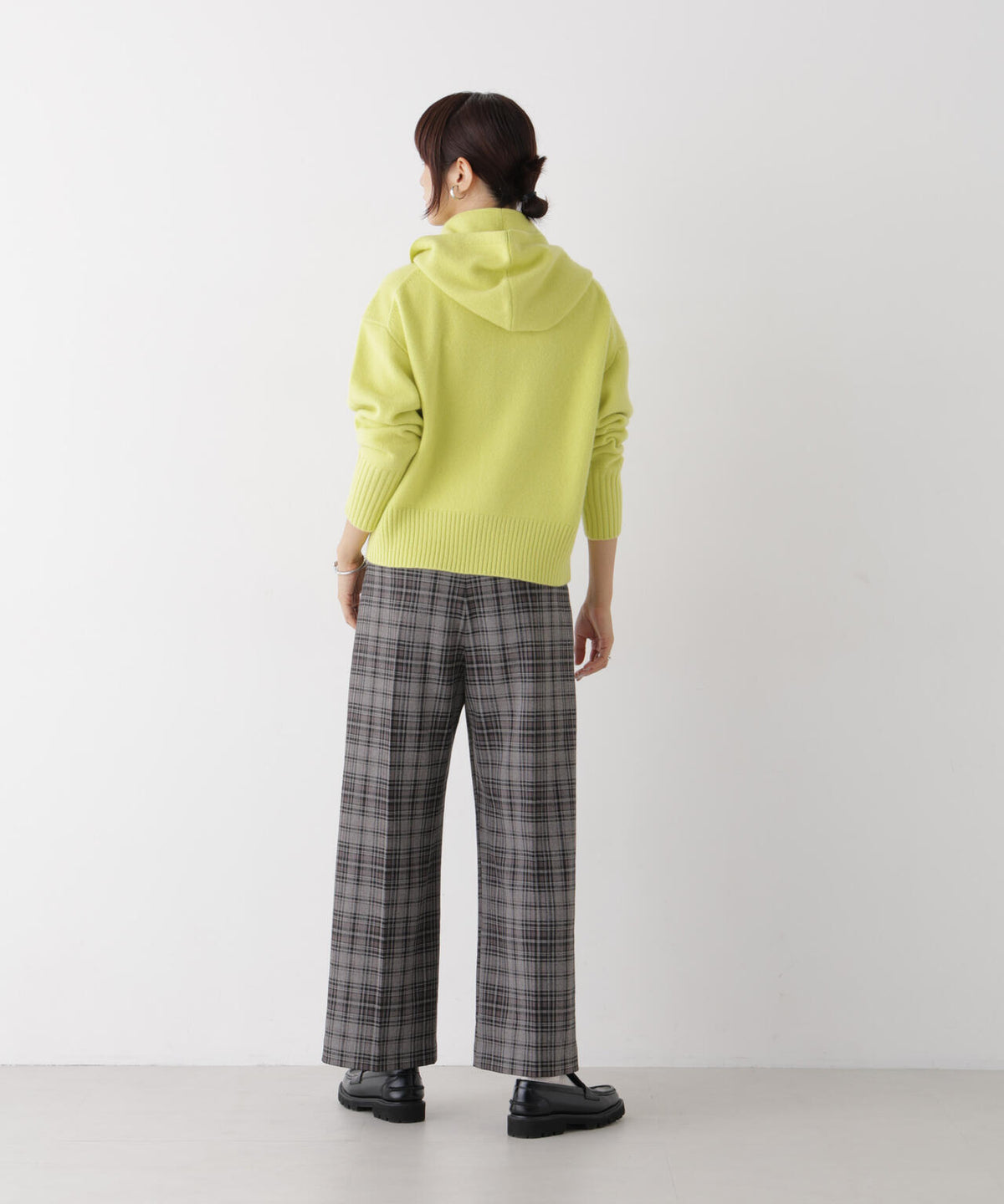 AQUAウールカシミヤハイネックカーディガン