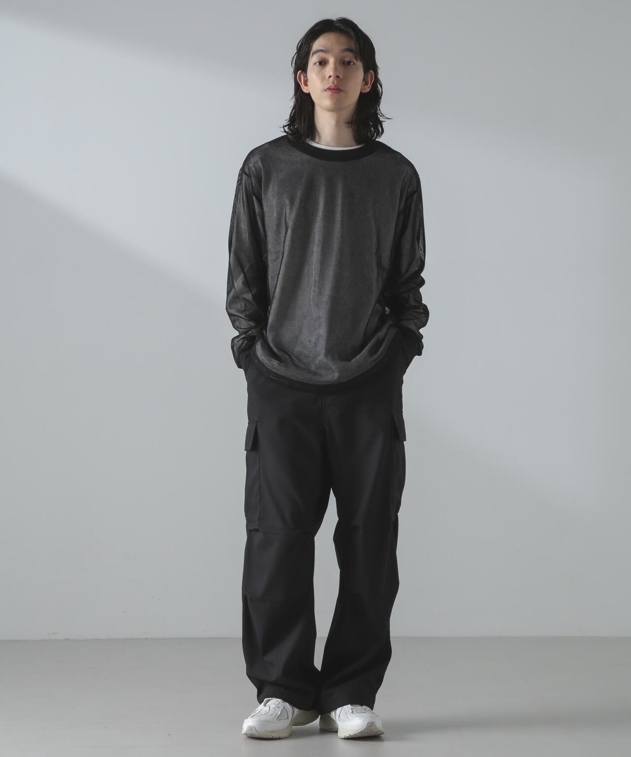 アンサンブルメッシュTシャツ 長袖