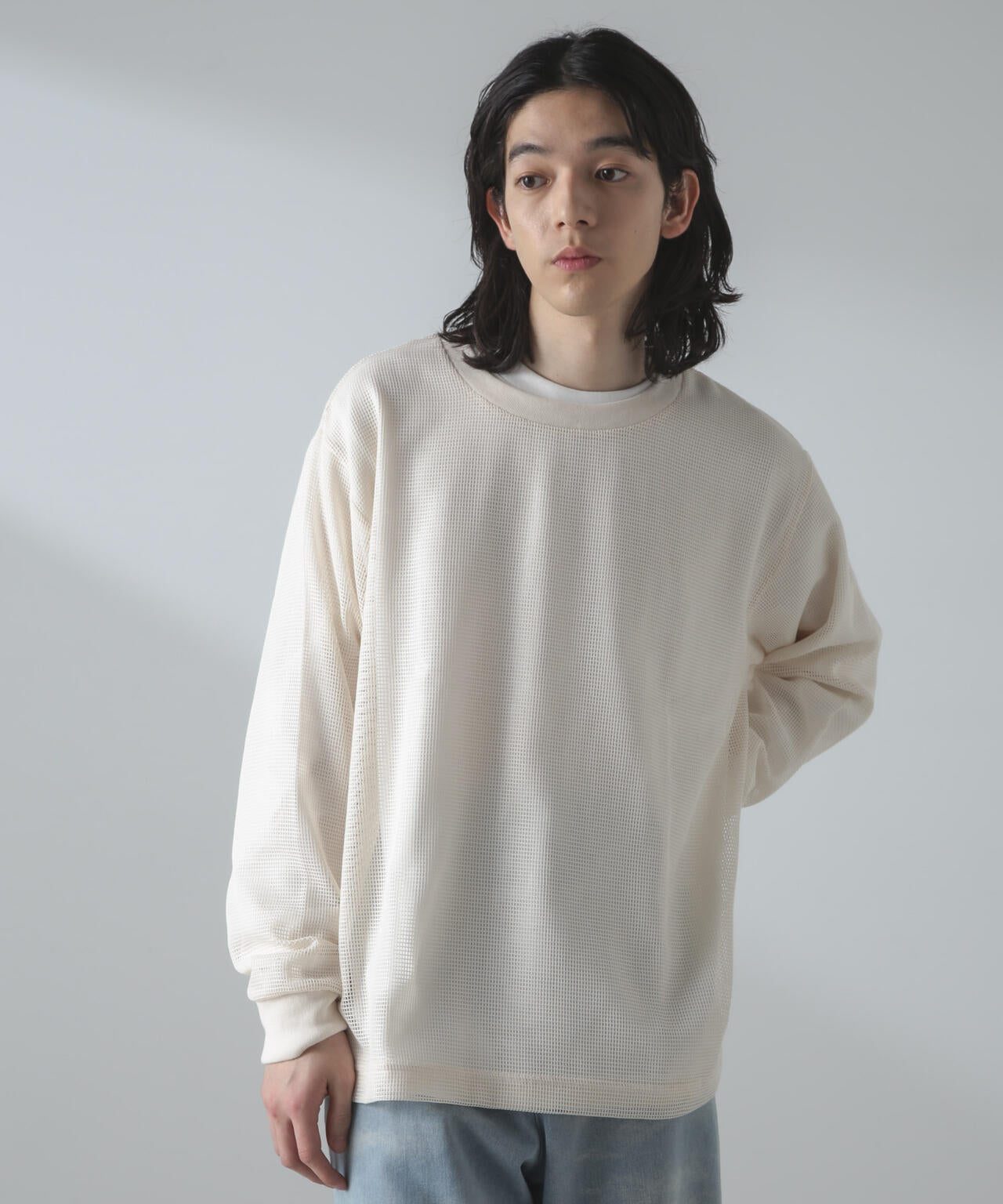 アンサンブルメッシュTシャツ 長袖