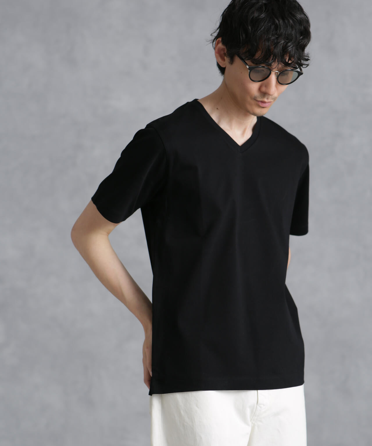 アンチスメル VネックTシャツ 半袖