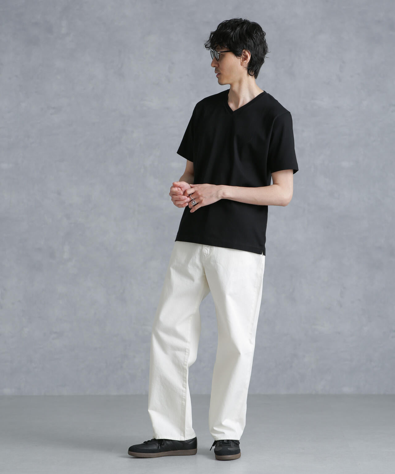 アンチスメル VネックTシャツ 半袖