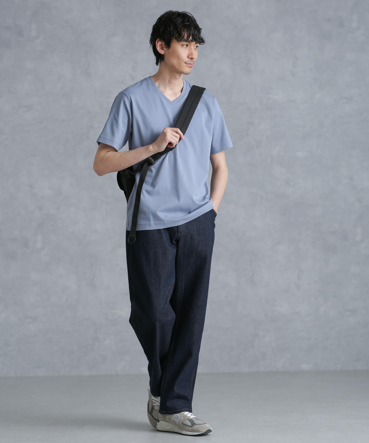 アンチスメル VネックTシャツ 半袖