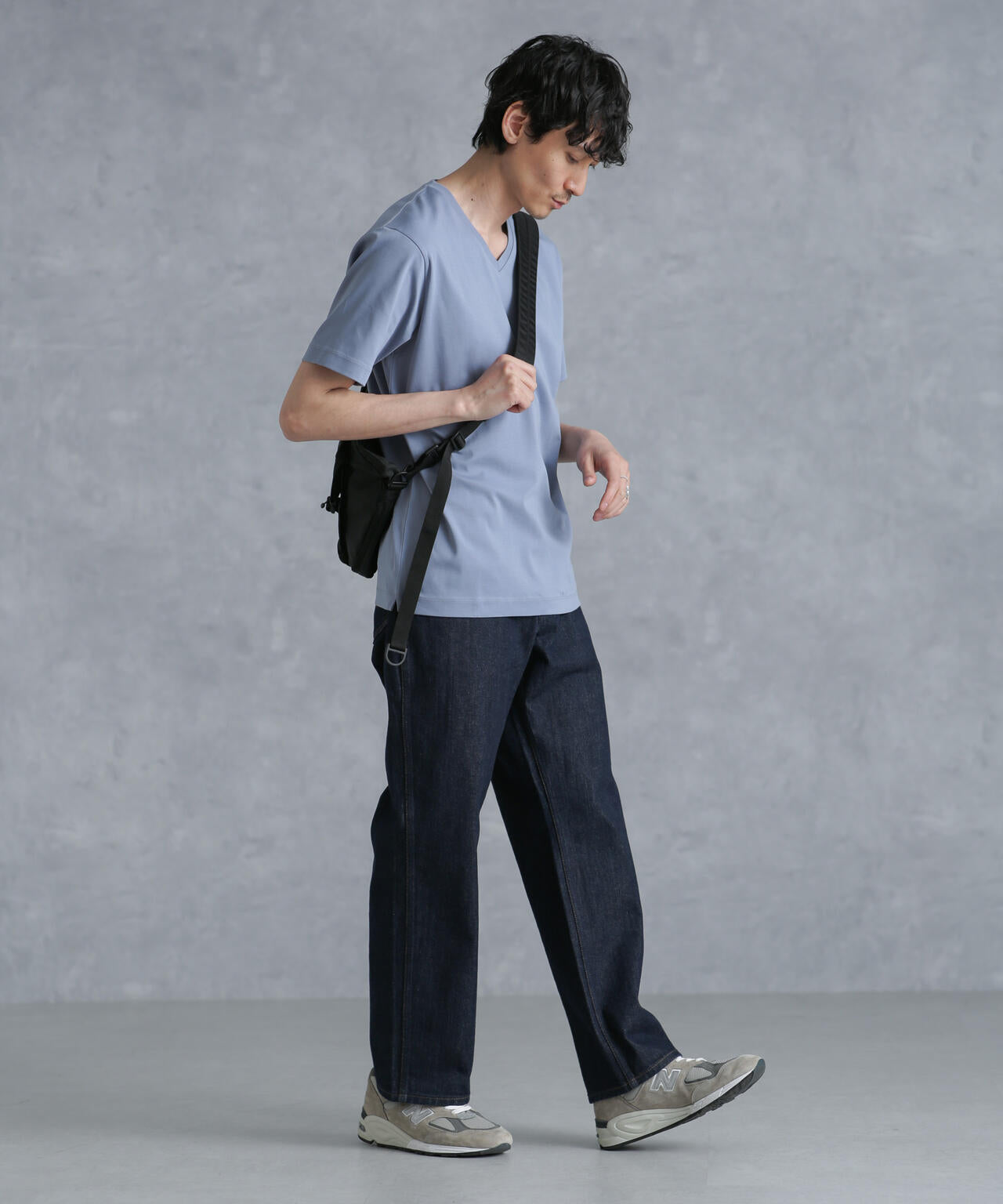 アンチスメル VネックTシャツ 半袖