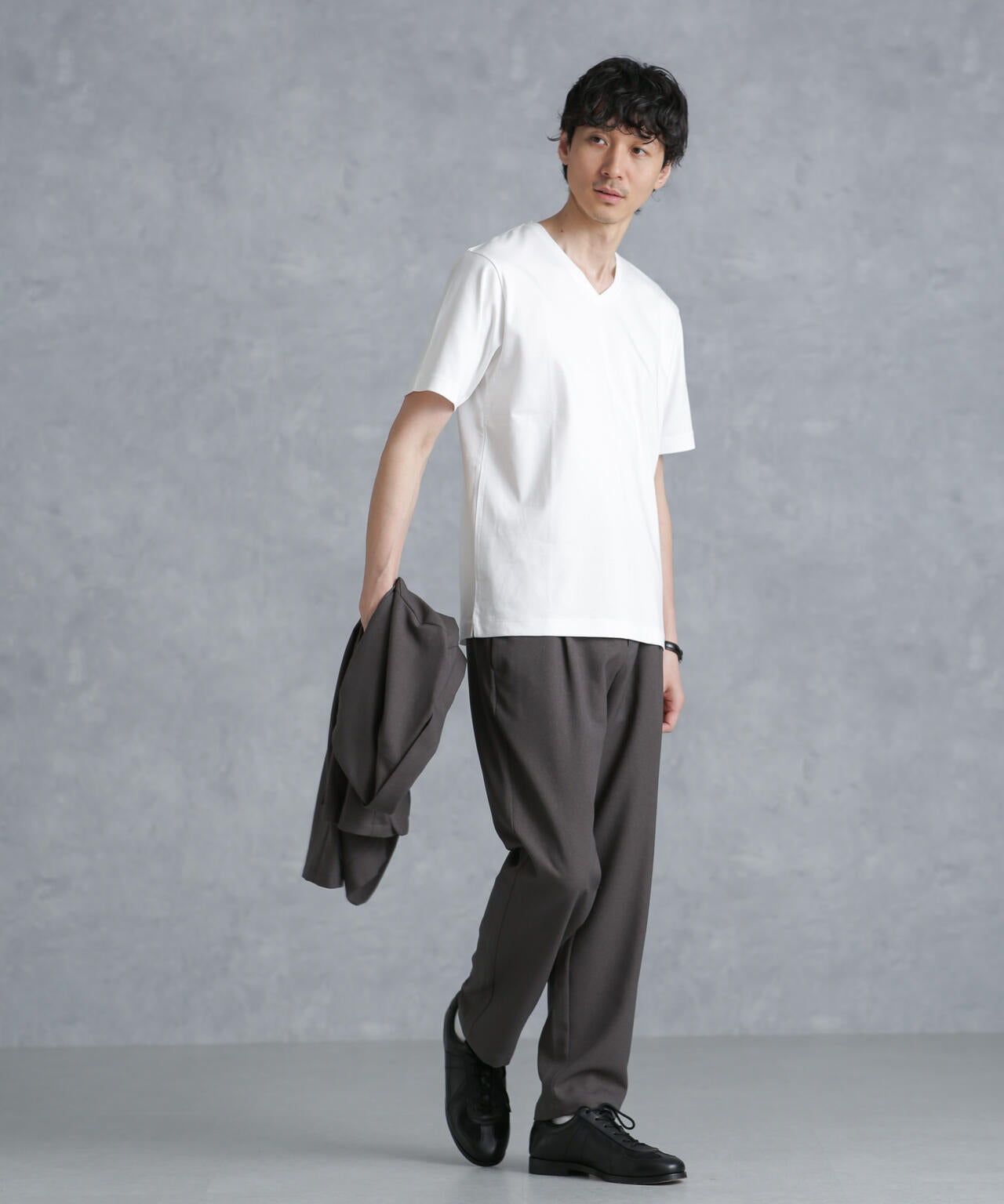 アンチスメル VネックTシャツ 半袖