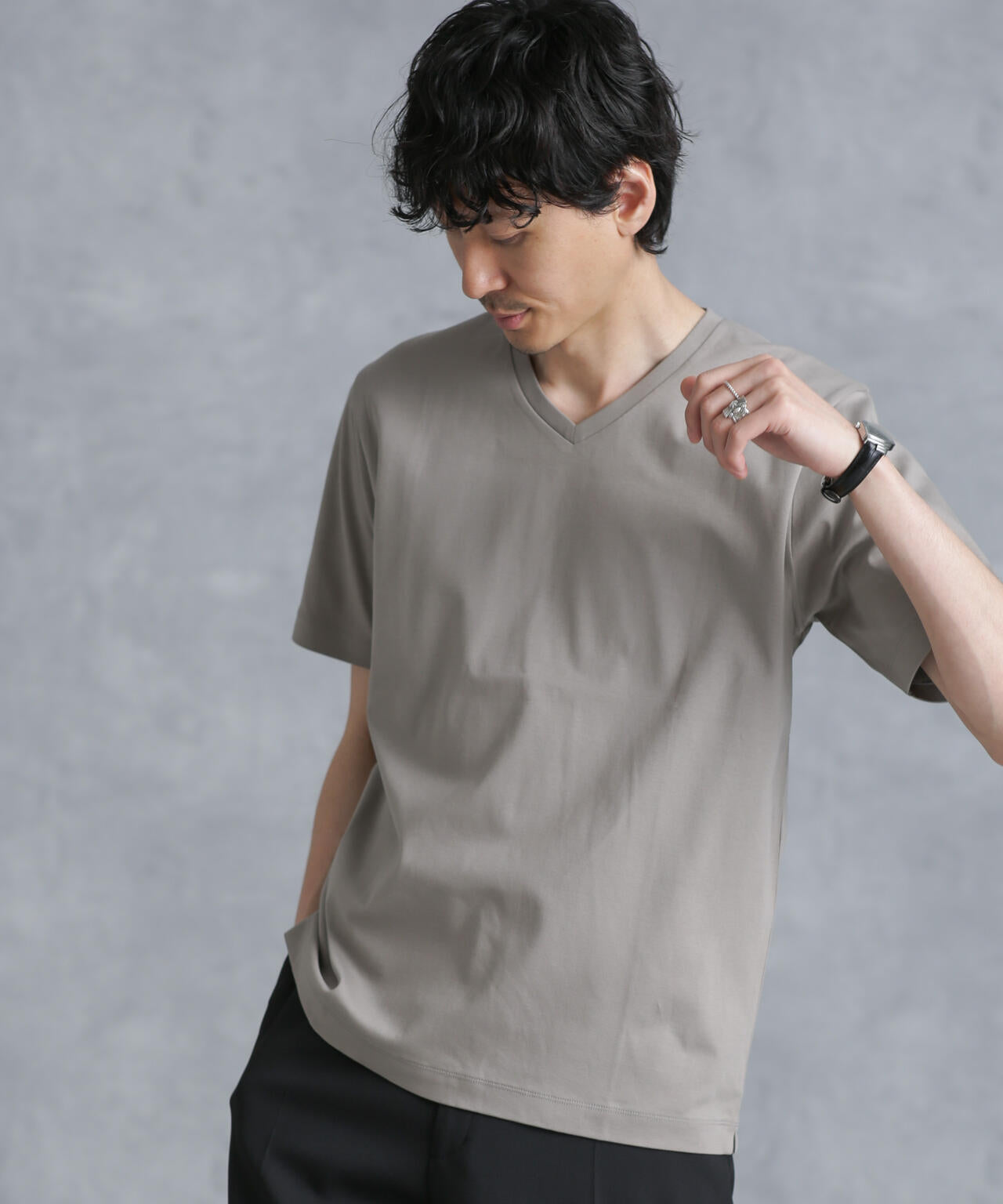 アンチスメル VネックTシャツ 半袖