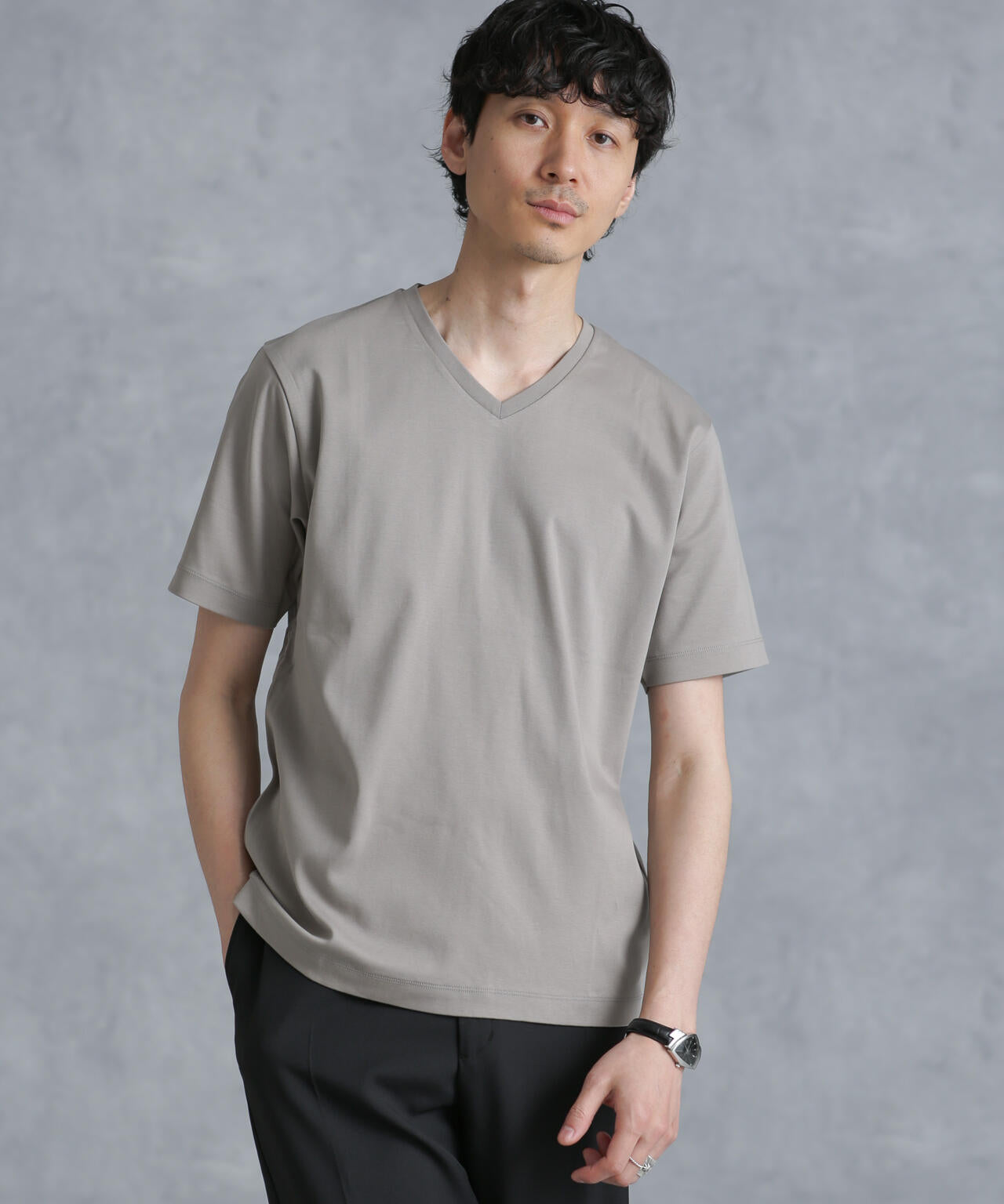 アンチスメル VネックTシャツ 半袖