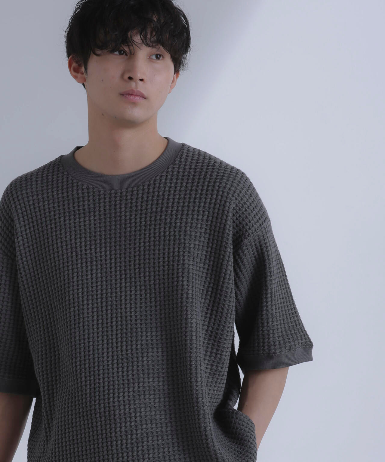 オニワッフルビッグTシャツ 五分袖