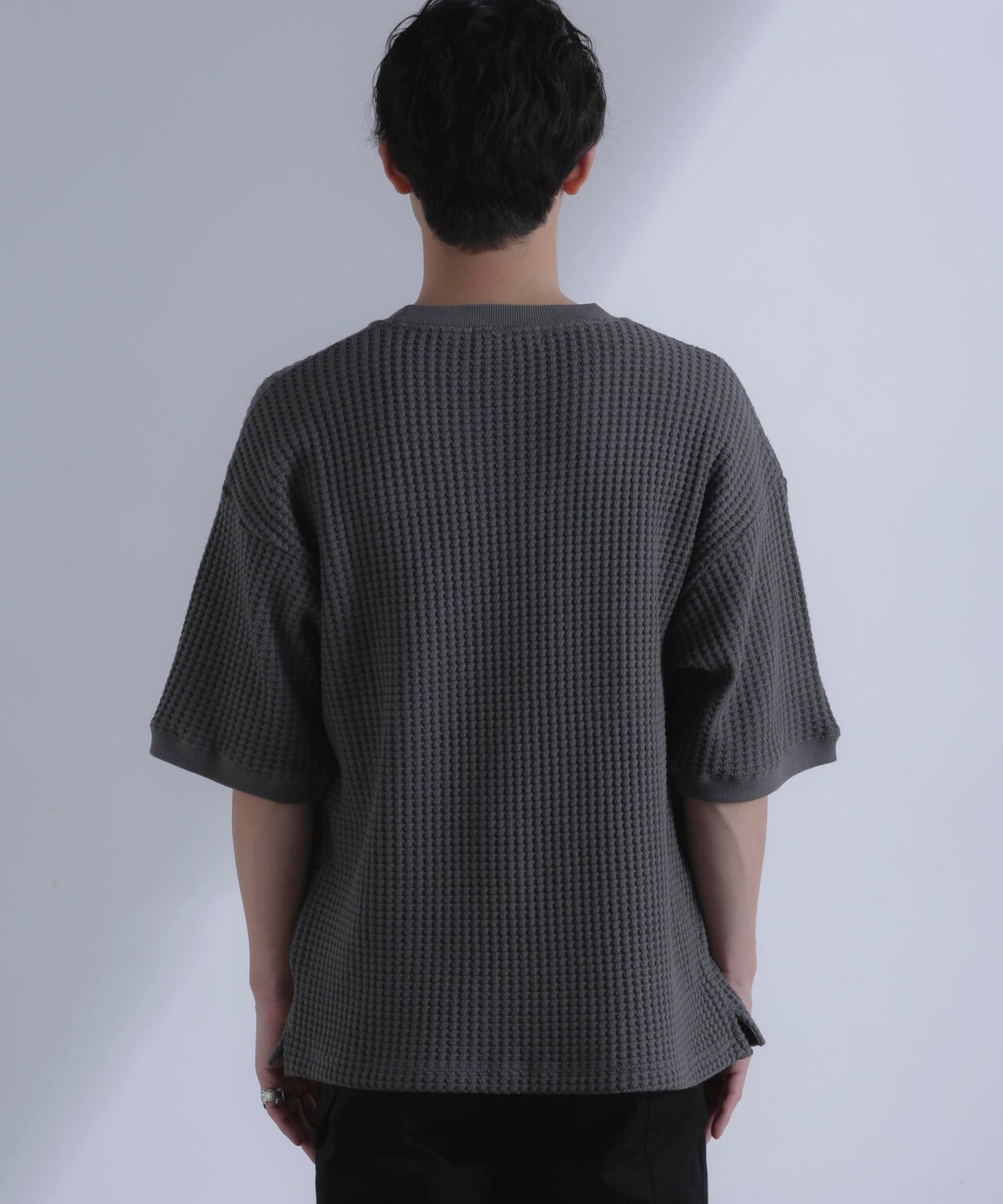 オニワッフルビッグTシャツ 五分袖
