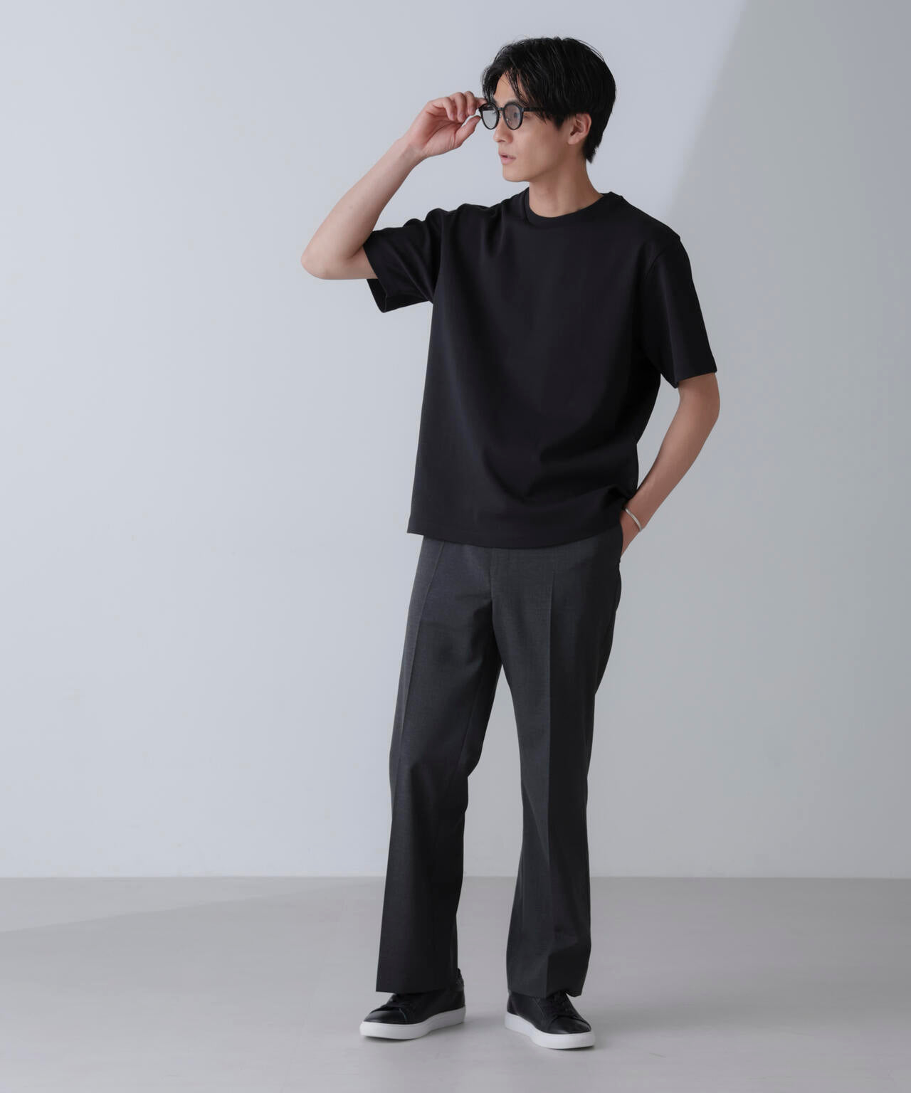 ダブルスムースクルーネックＴシャツ 半袖