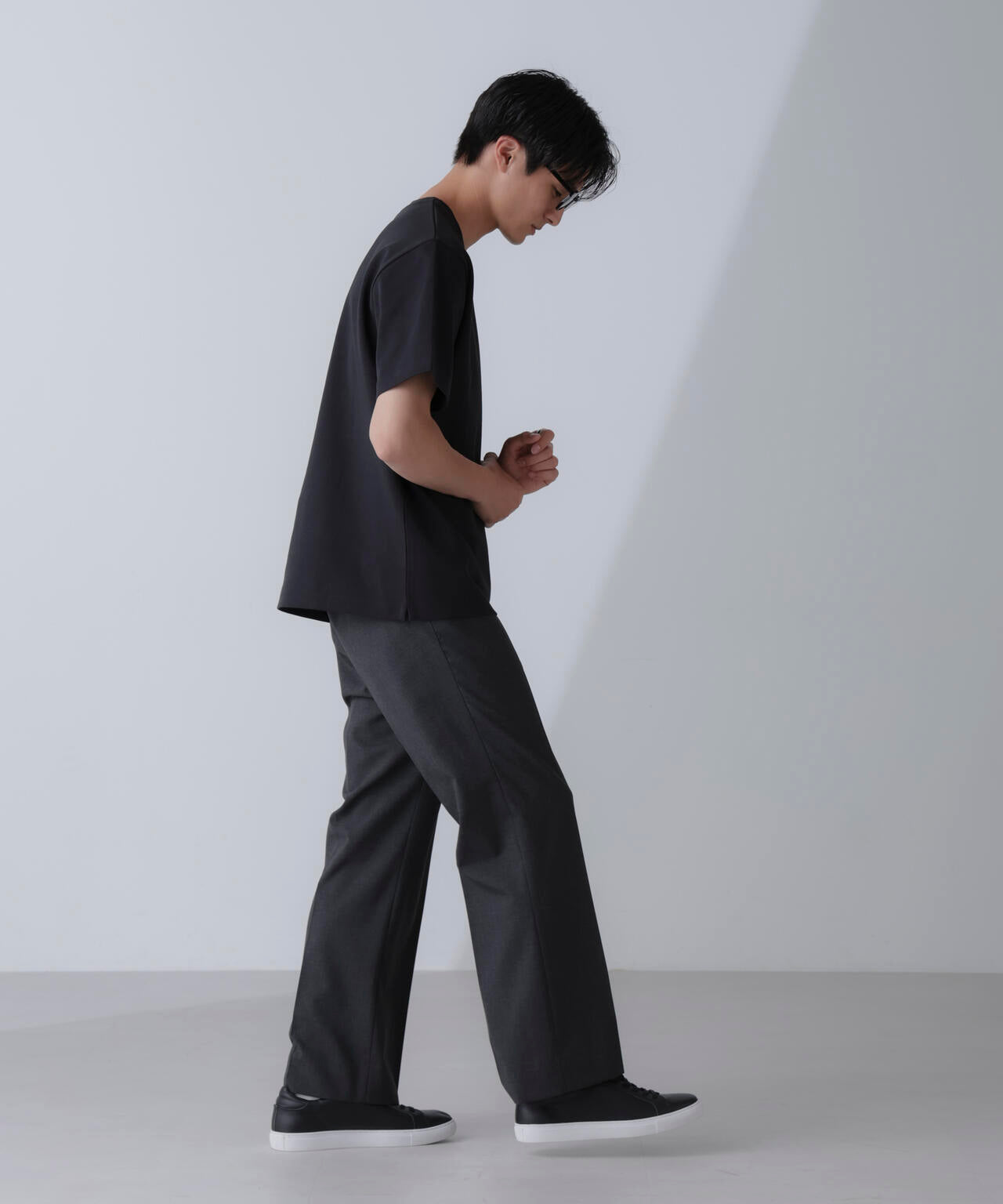 ダブルスムースクルーネックＴシャツ 半袖