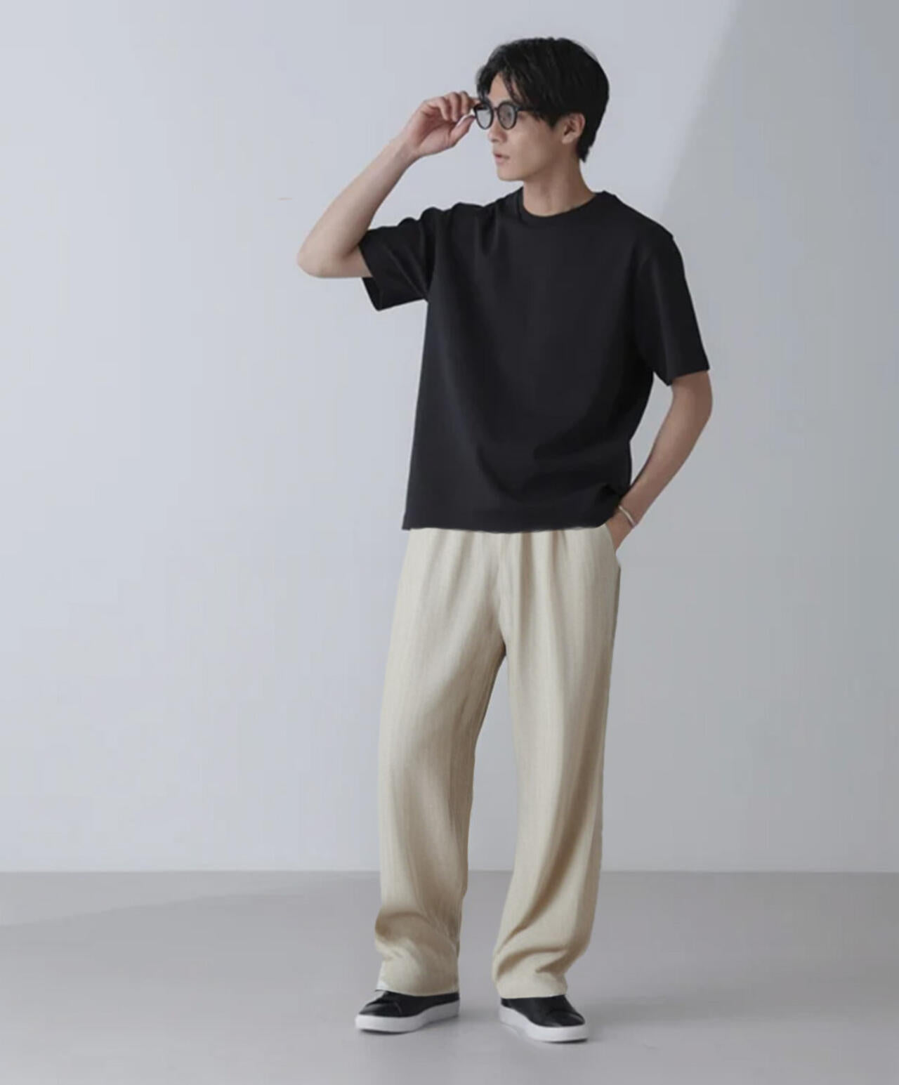 ダブルスムースクルーネックＴシャツ 半袖