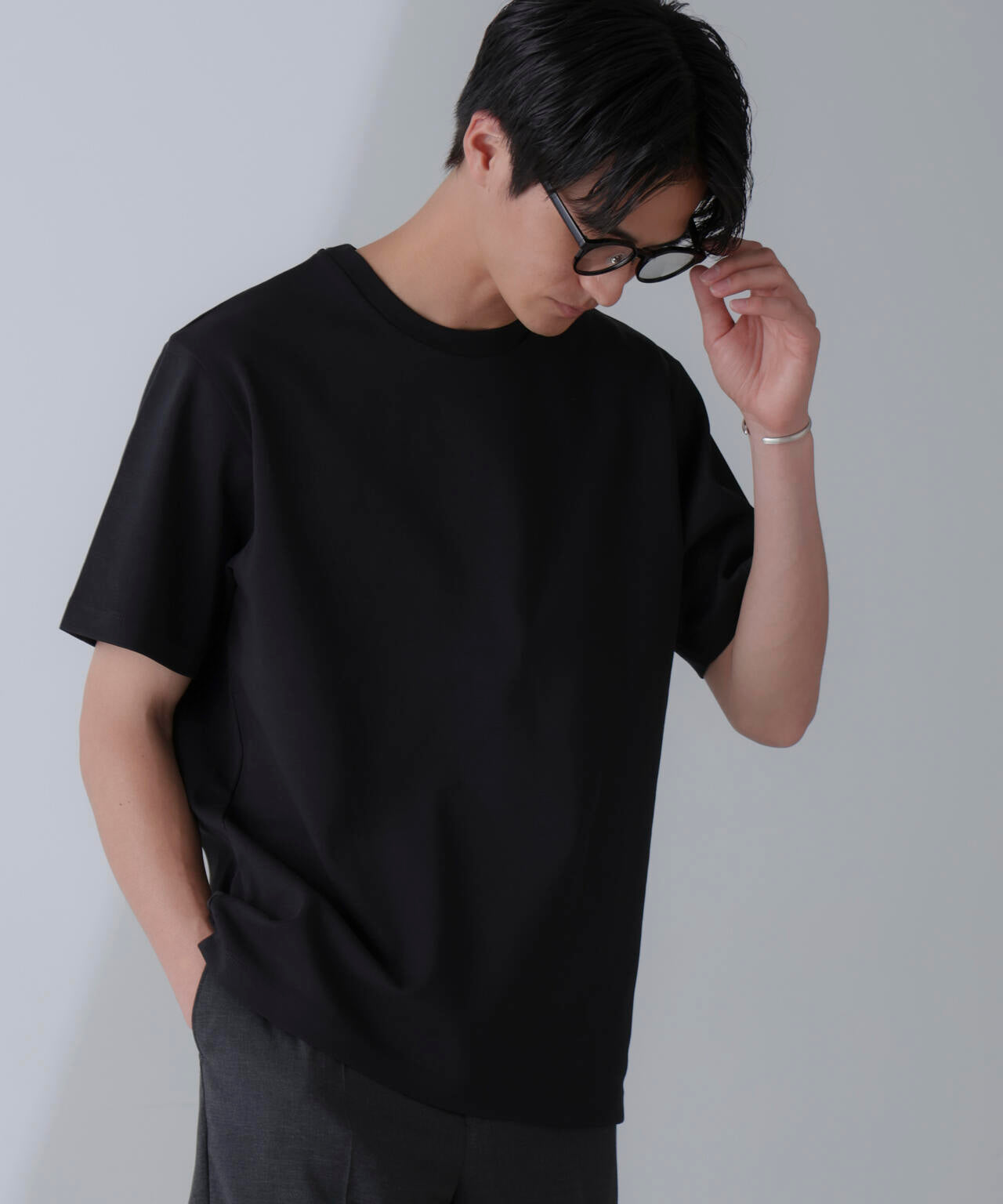 ダブルスムースクルーネックＴシャツ 半袖