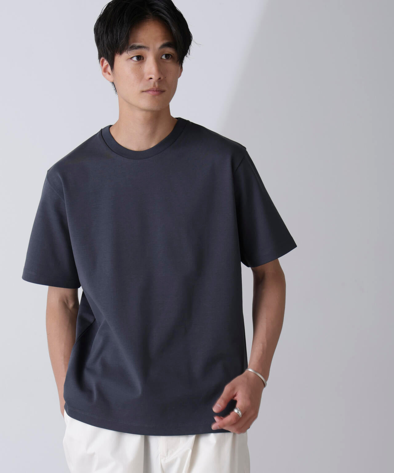 ダブルスムースクルーネックＴシャツ 半袖