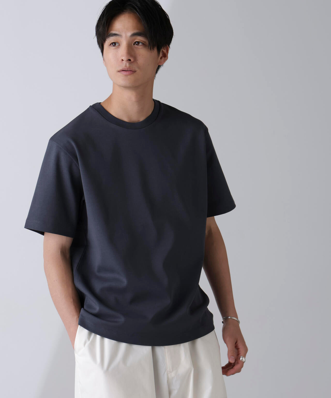 ダブルスムースクルーネックＴシャツ 半袖