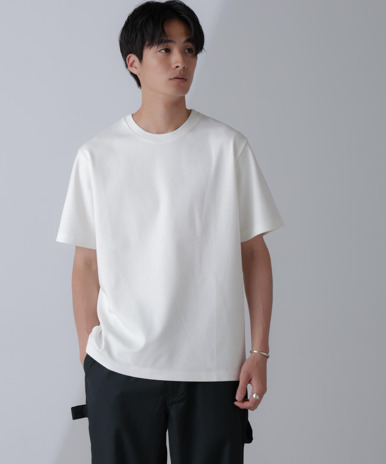 ダブルスムースクルーネックＴシャツ 半袖