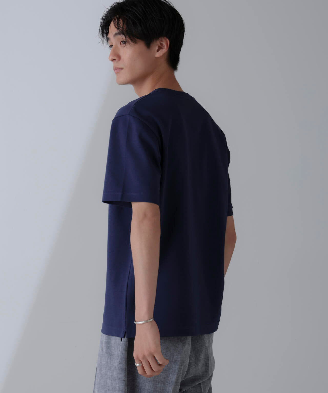 ダブルスムースクルーネックＴシャツ 半袖