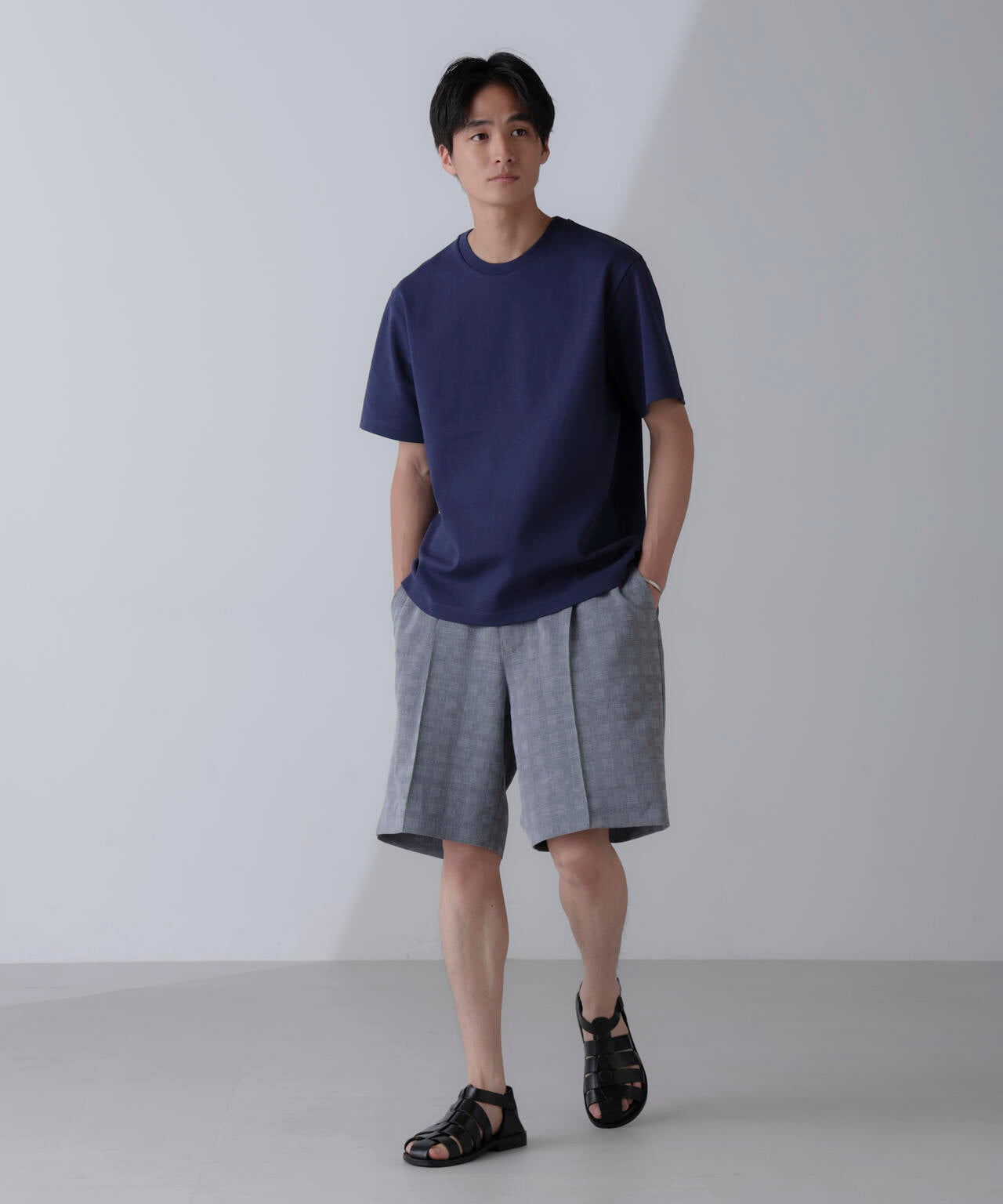 ダブルスムースクルーネックＴシャツ 半袖