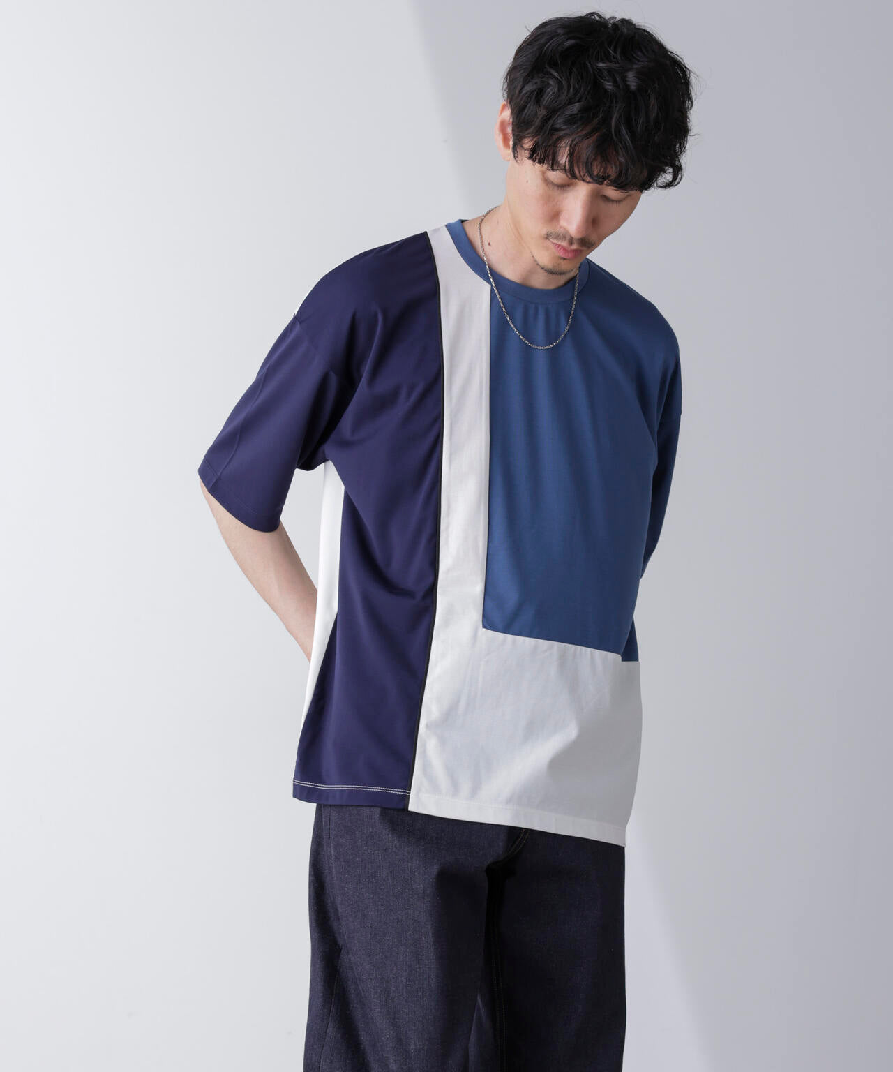 リラックス切り替えスムースＴシャツ 半袖