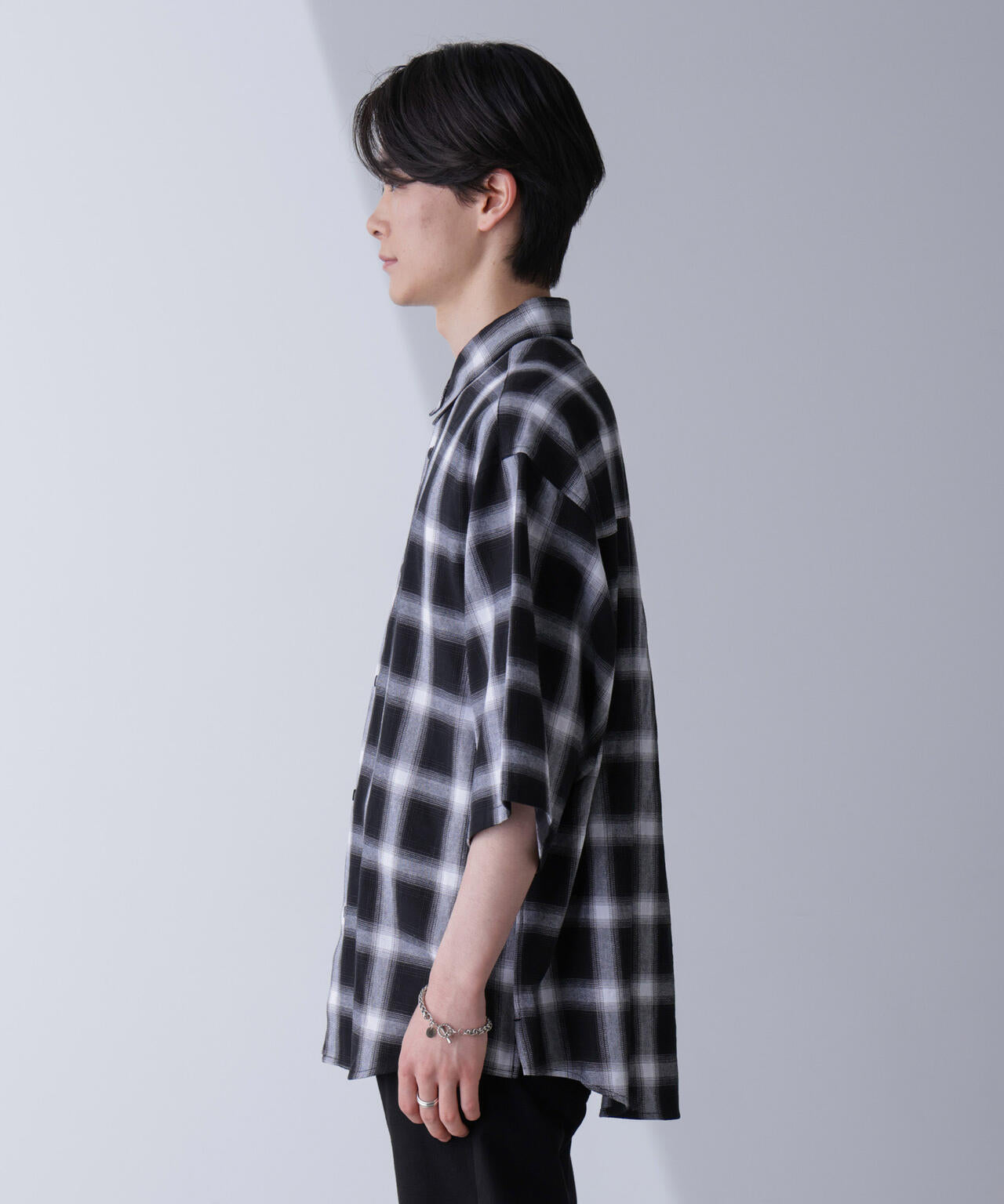 リラックスオンブレーチェックシャツ 半袖