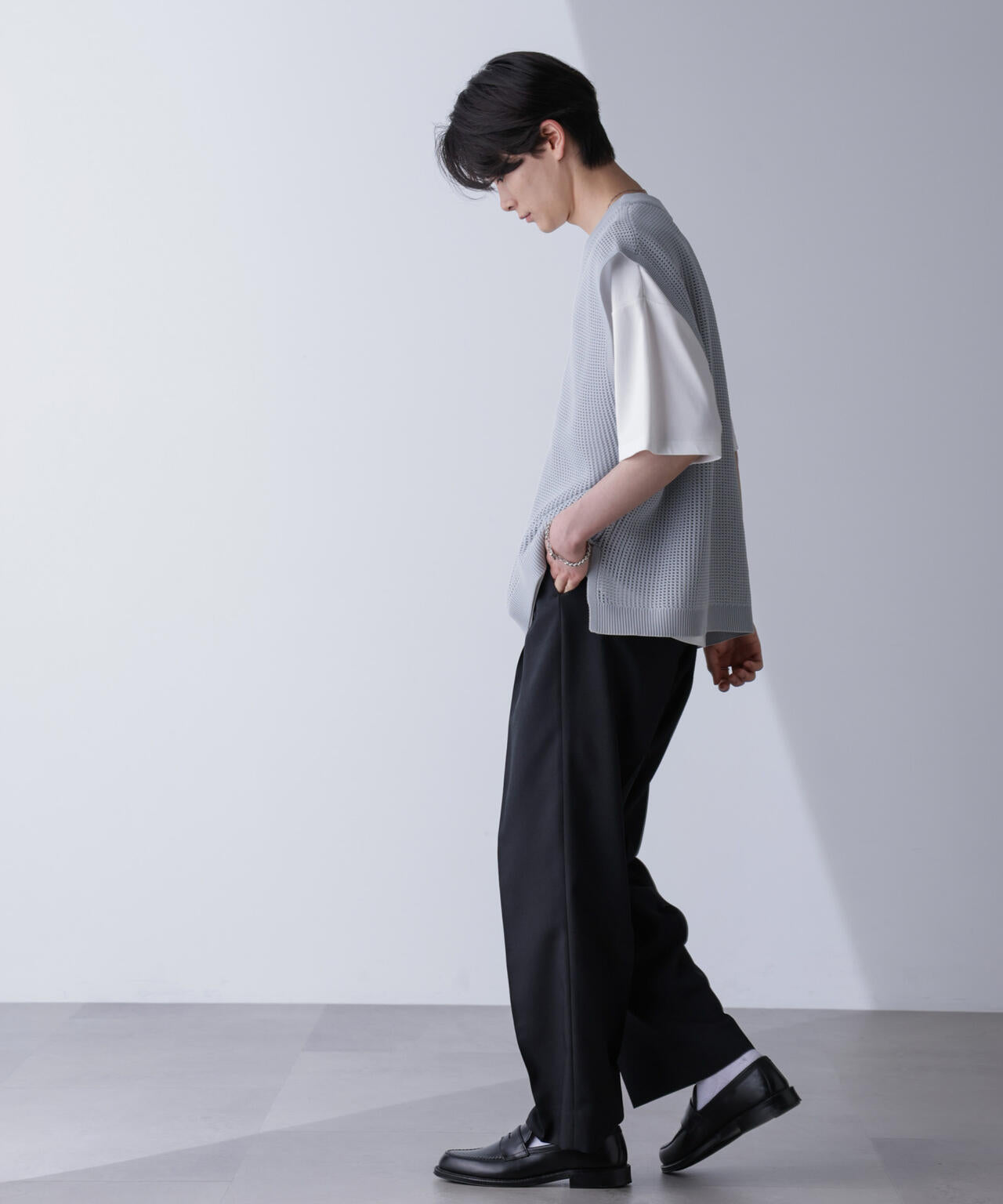 ルーズシルエット ニットベスト