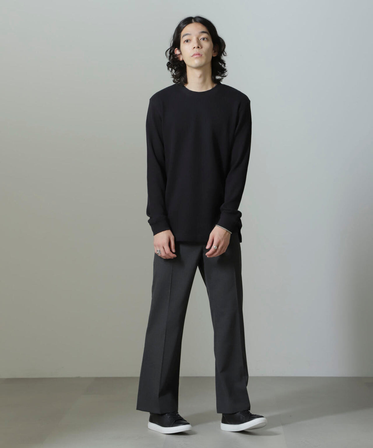 アンチスメルワッフルTシャツ 長袖