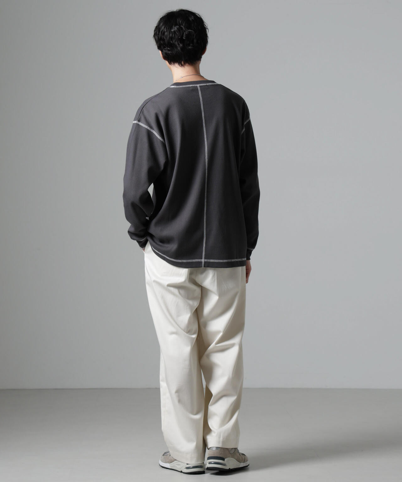ステッチワッフルＴシャツ 長袖