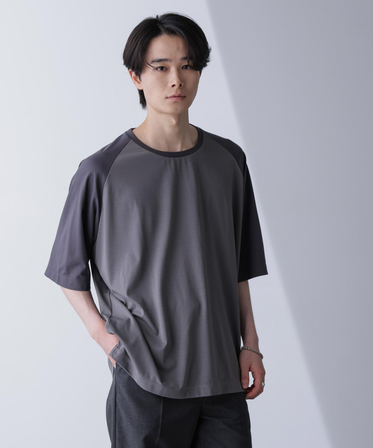 ワイドシルエットラグランTシャツ 半袖